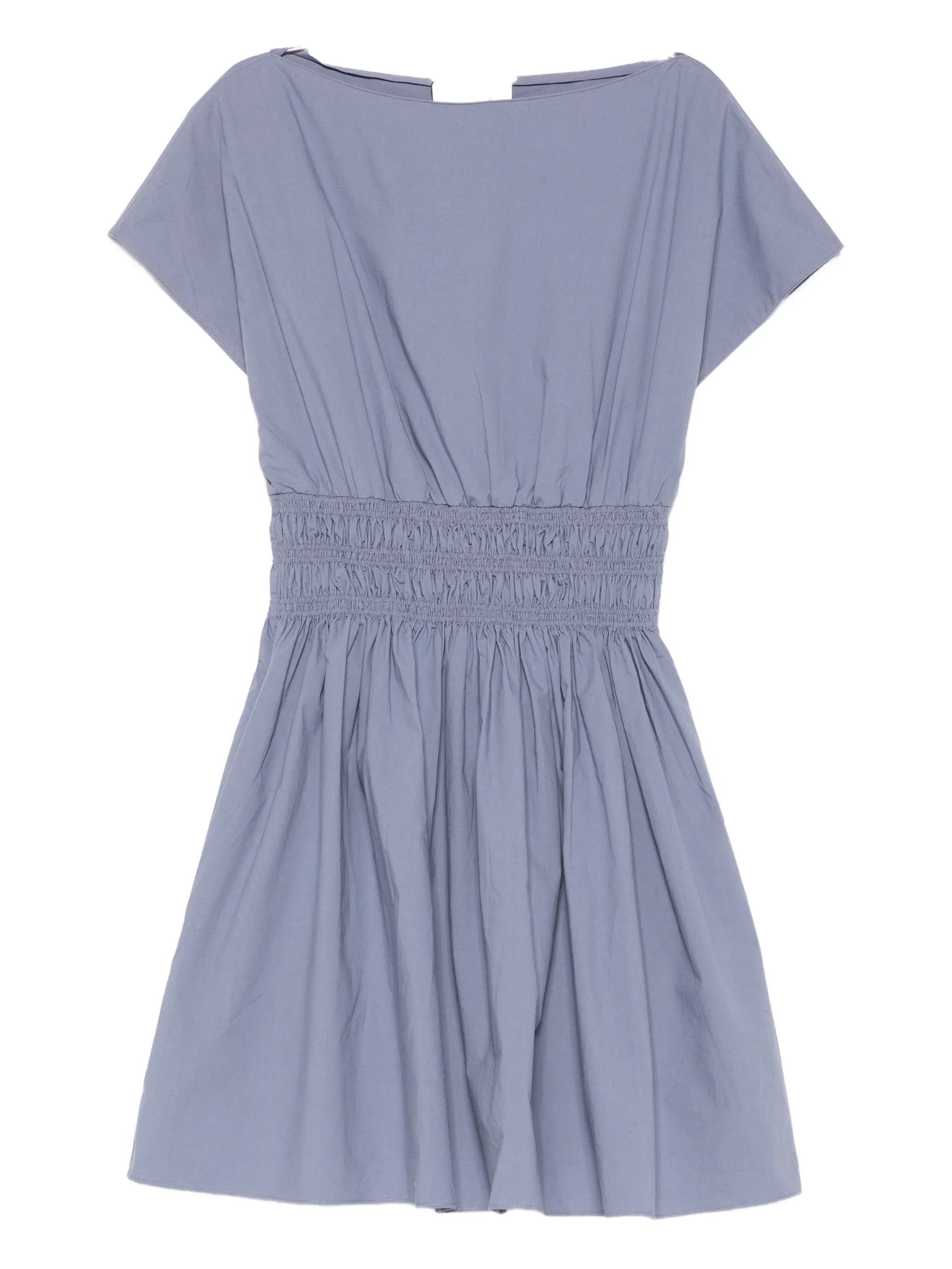 shirred waist mini dress