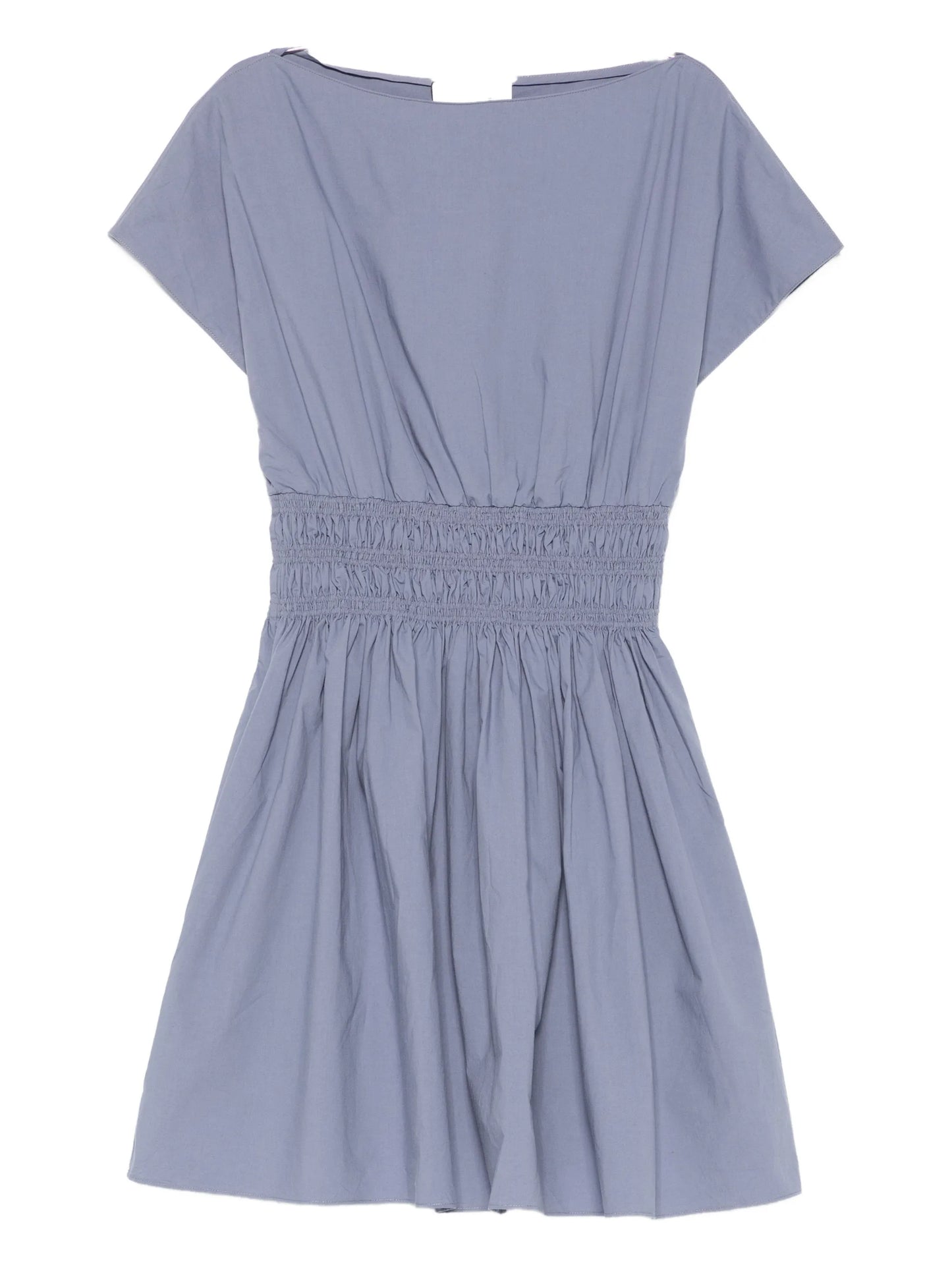 shirred waist mini dress