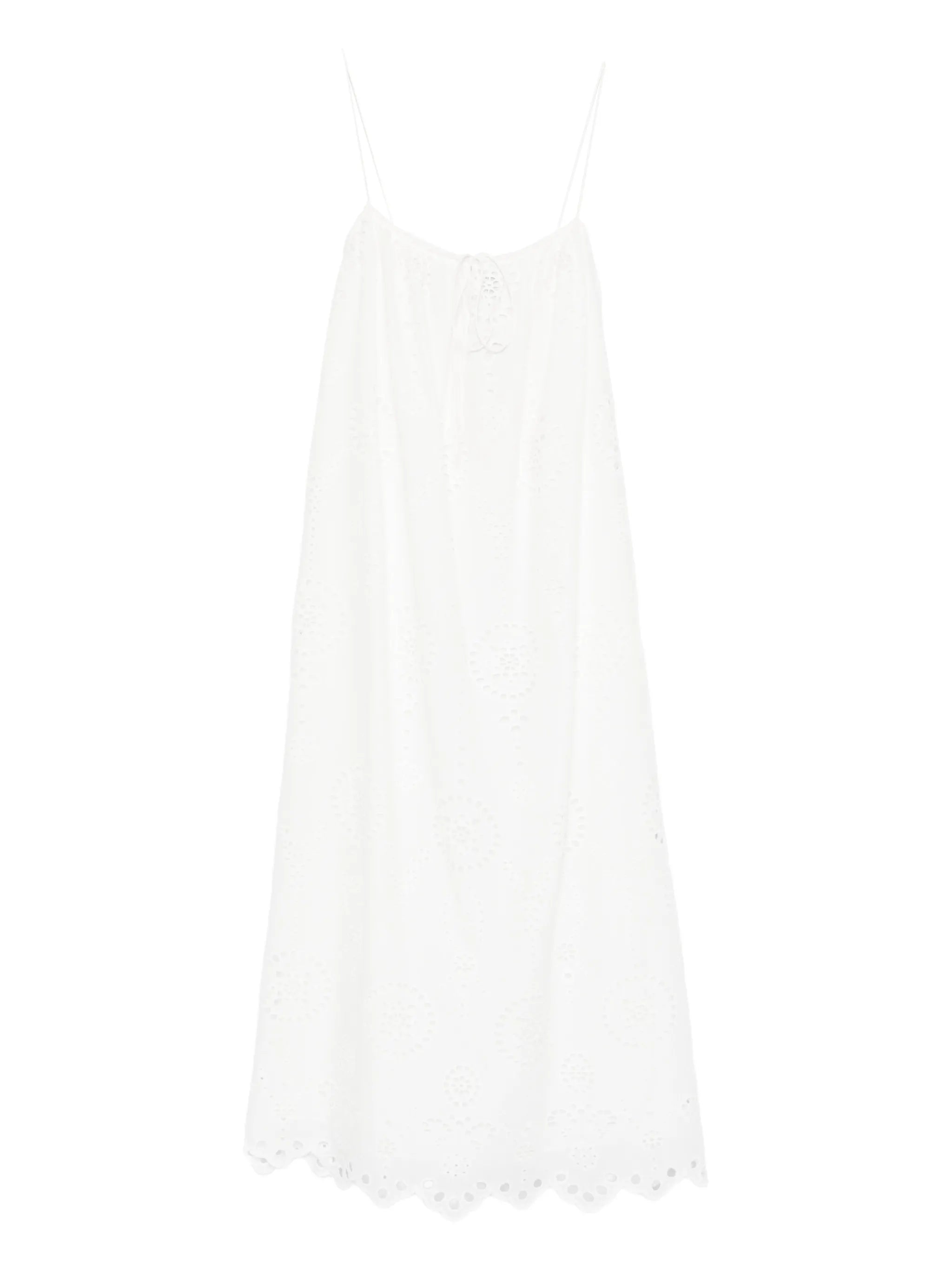 broderie-anglaise midi dress