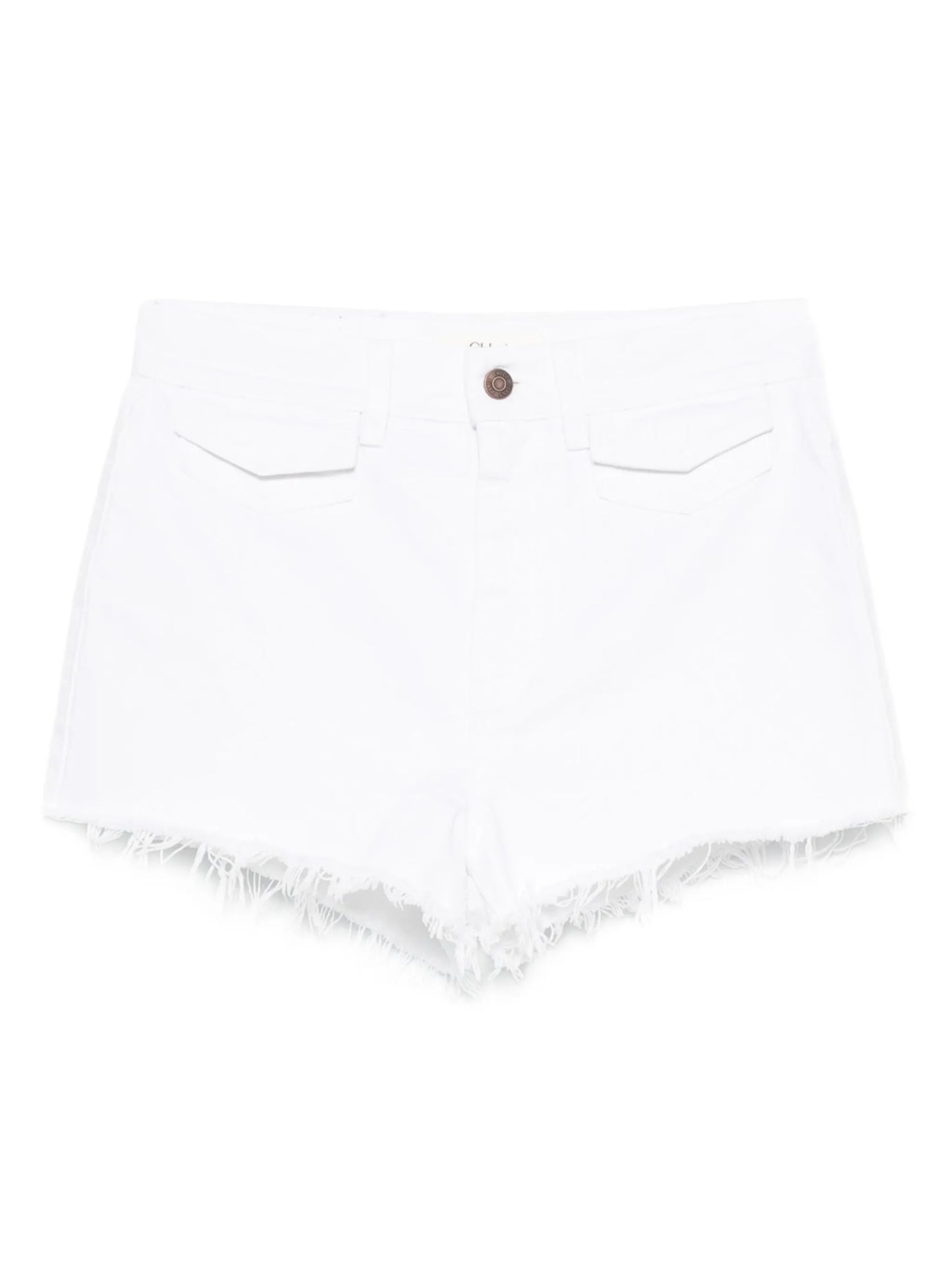 frayed-hem denim shorts