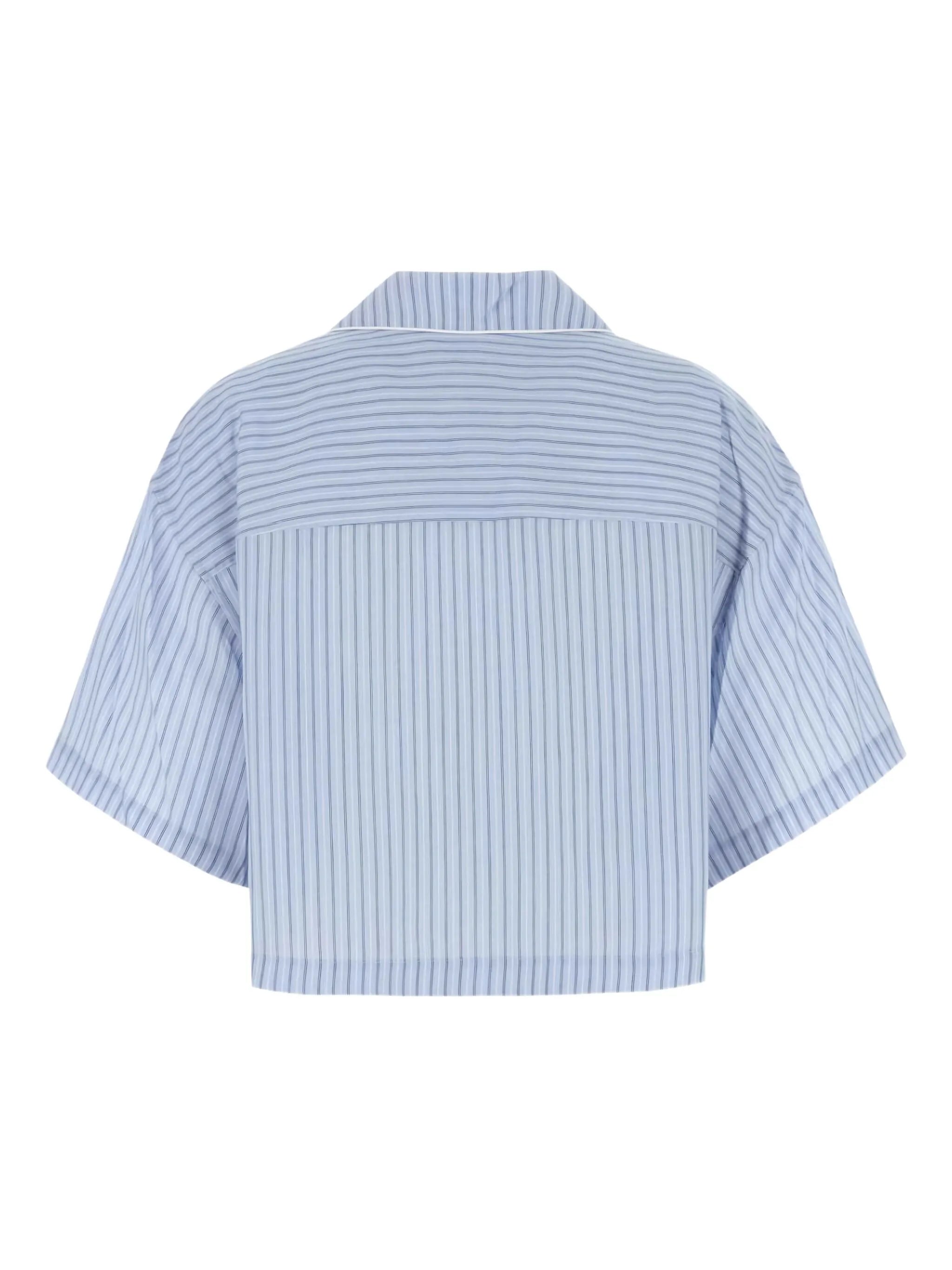 striped short-sleeve shirt