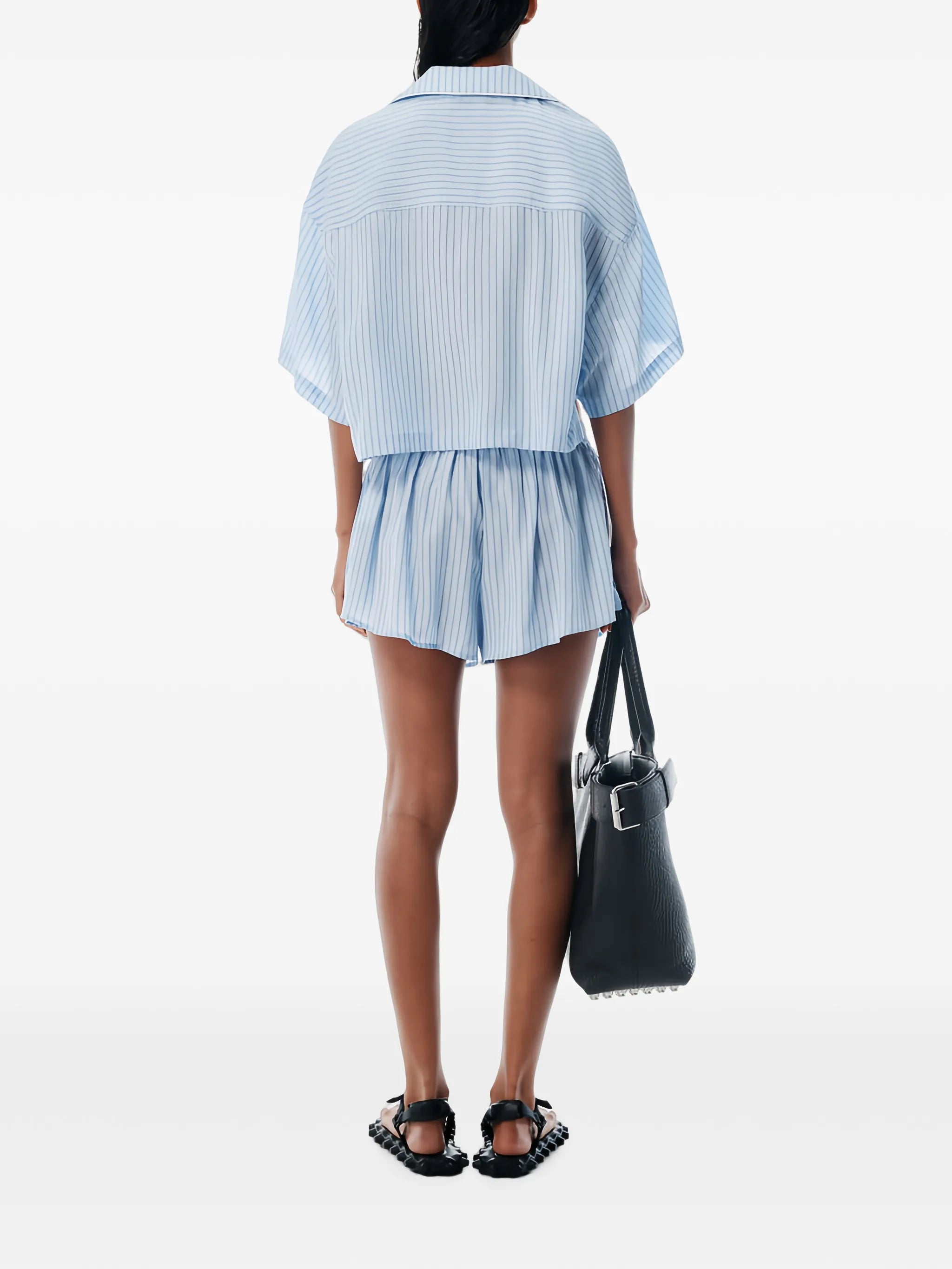 striped short-sleeve shirt