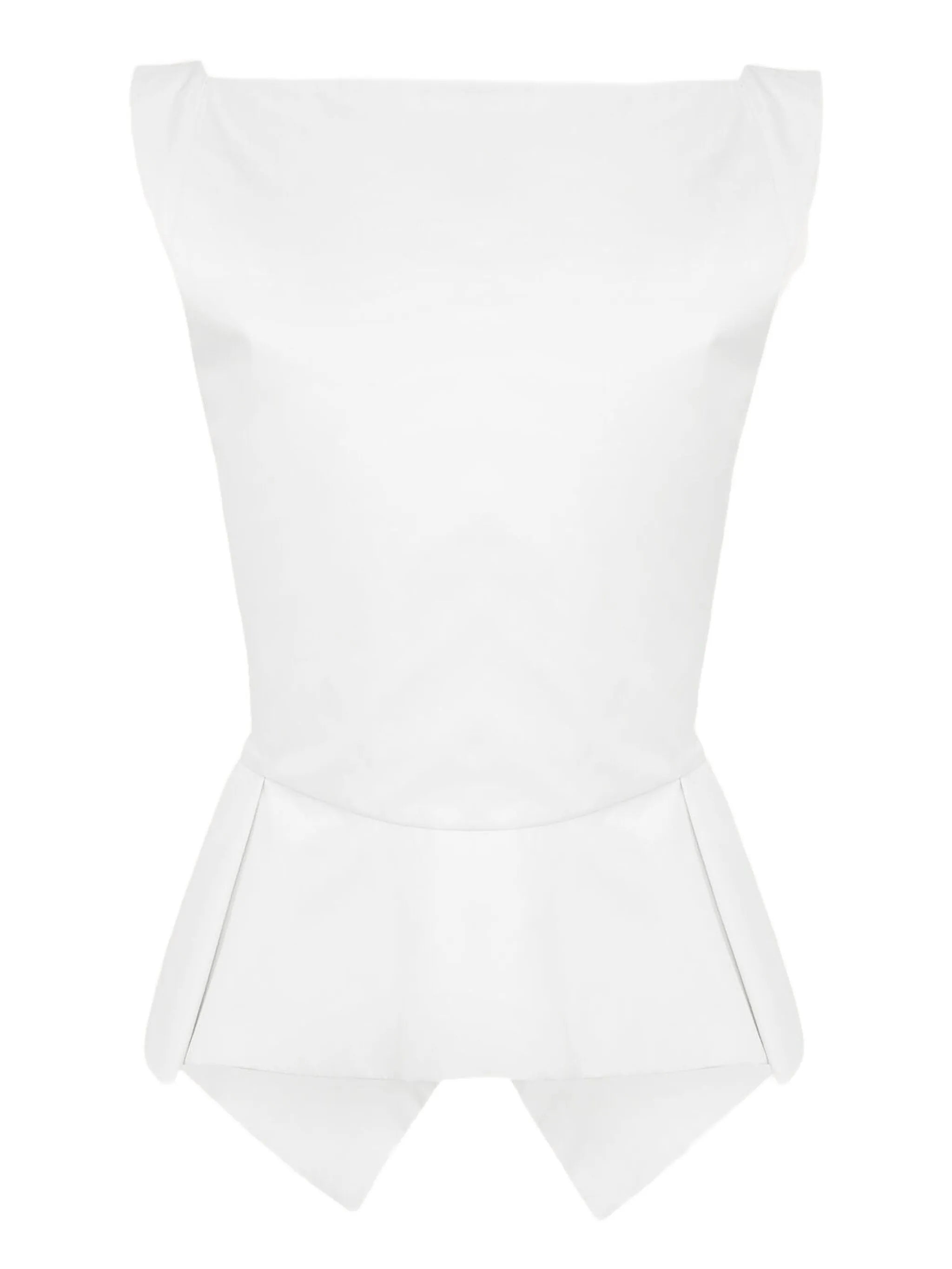 button-down pleated top