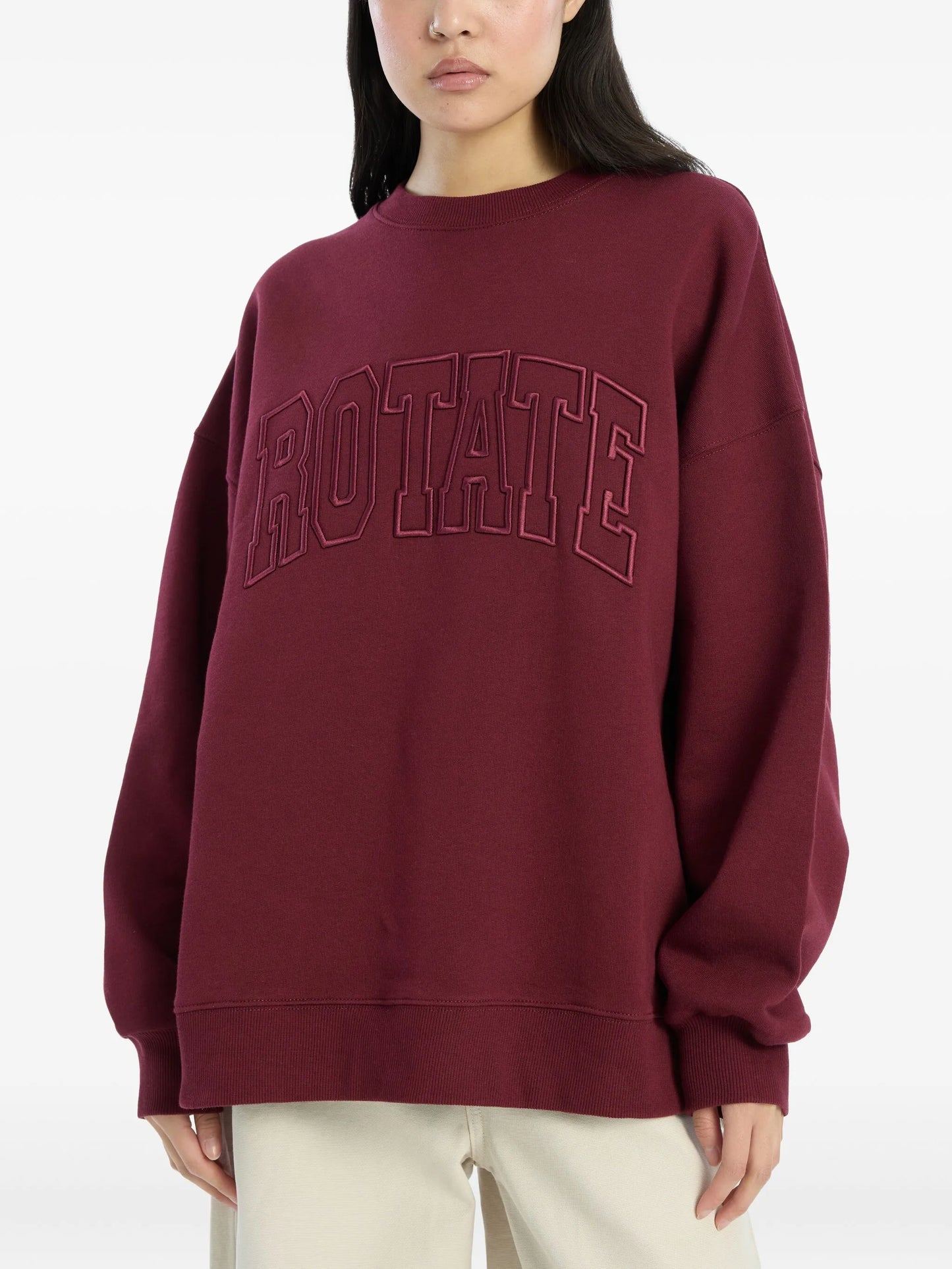 embroidered crew-neck sweatshirt