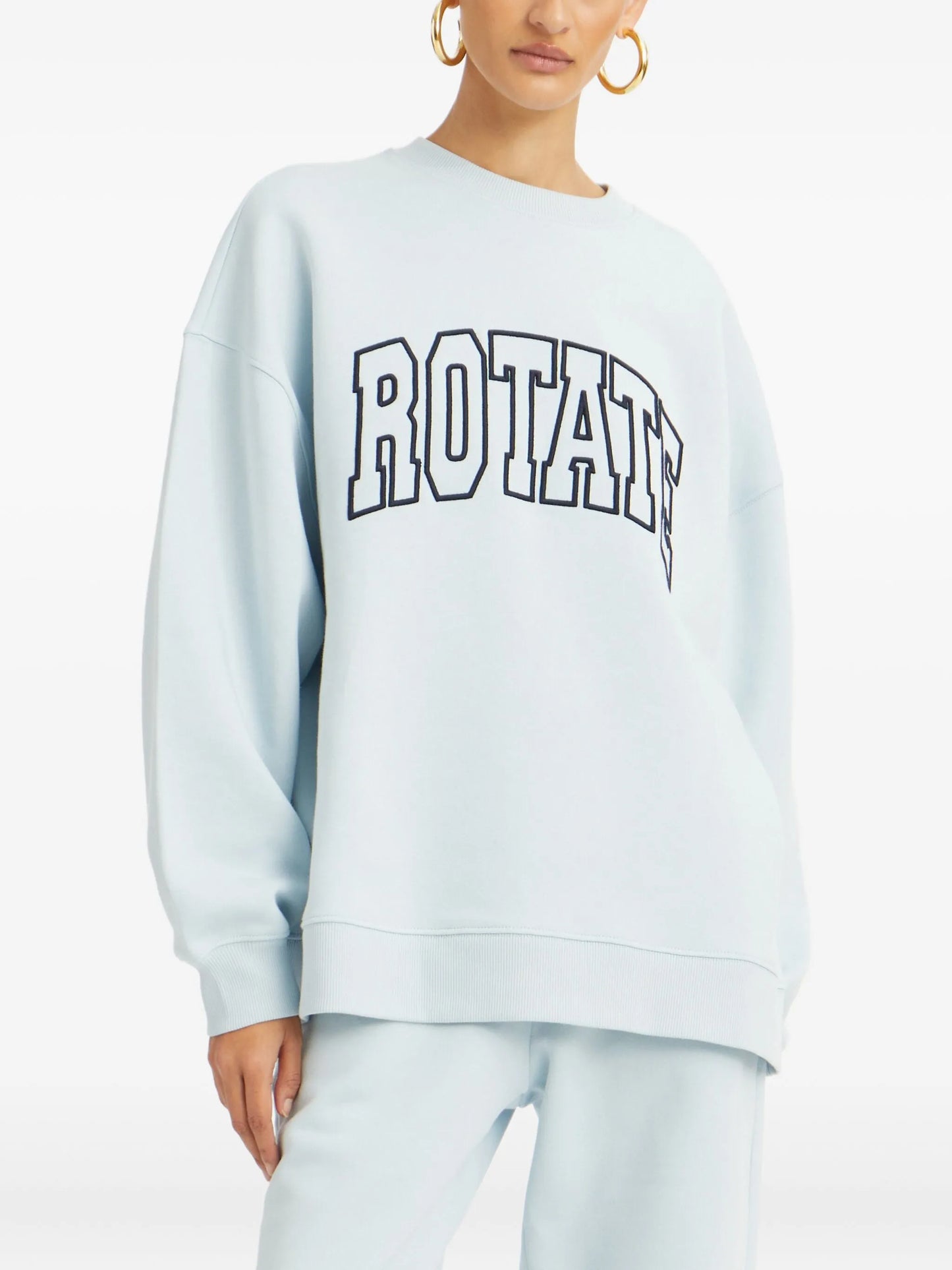 embroidered-logo sweatshirt