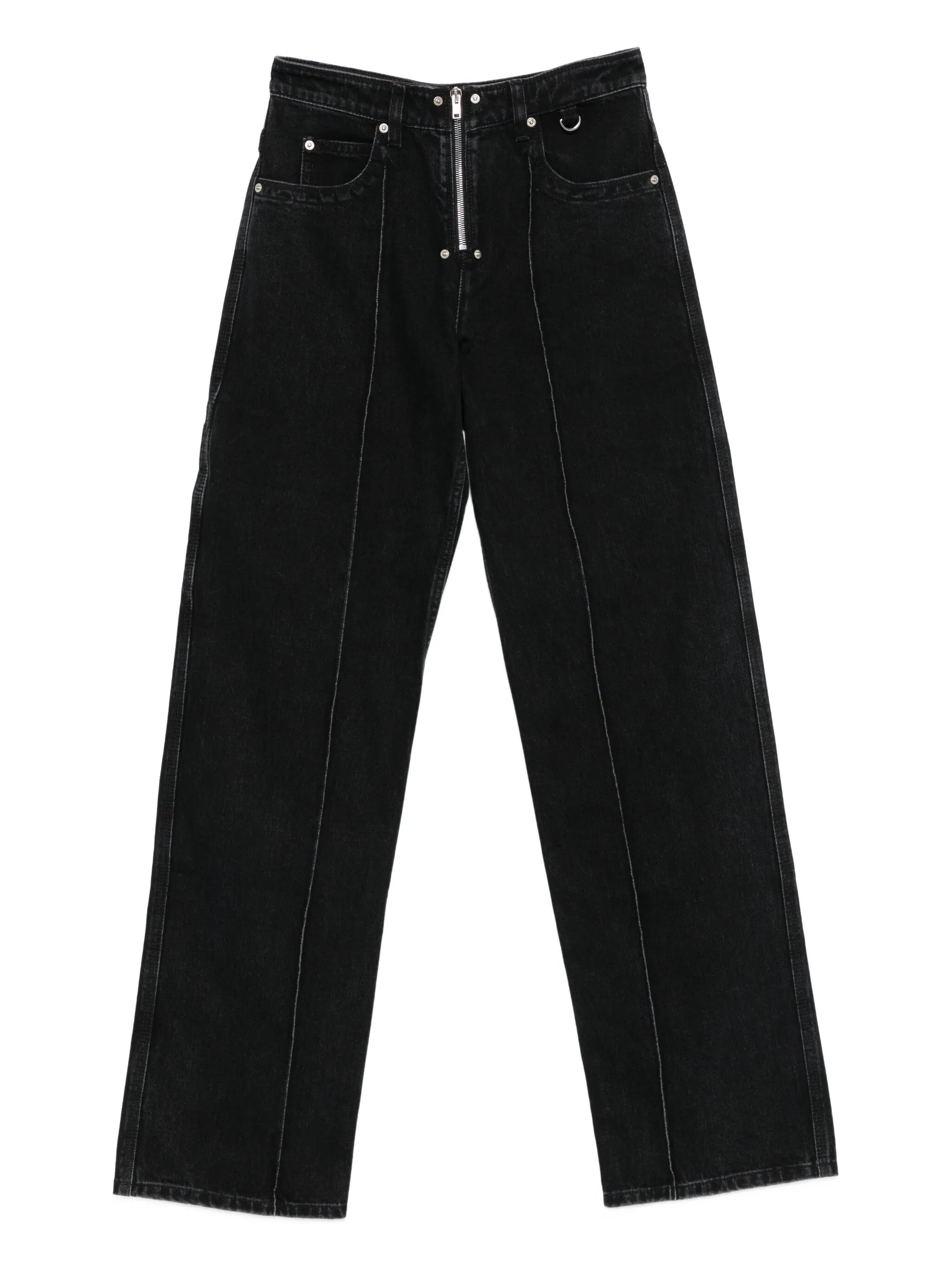 Stely zip-fly panelled jeans