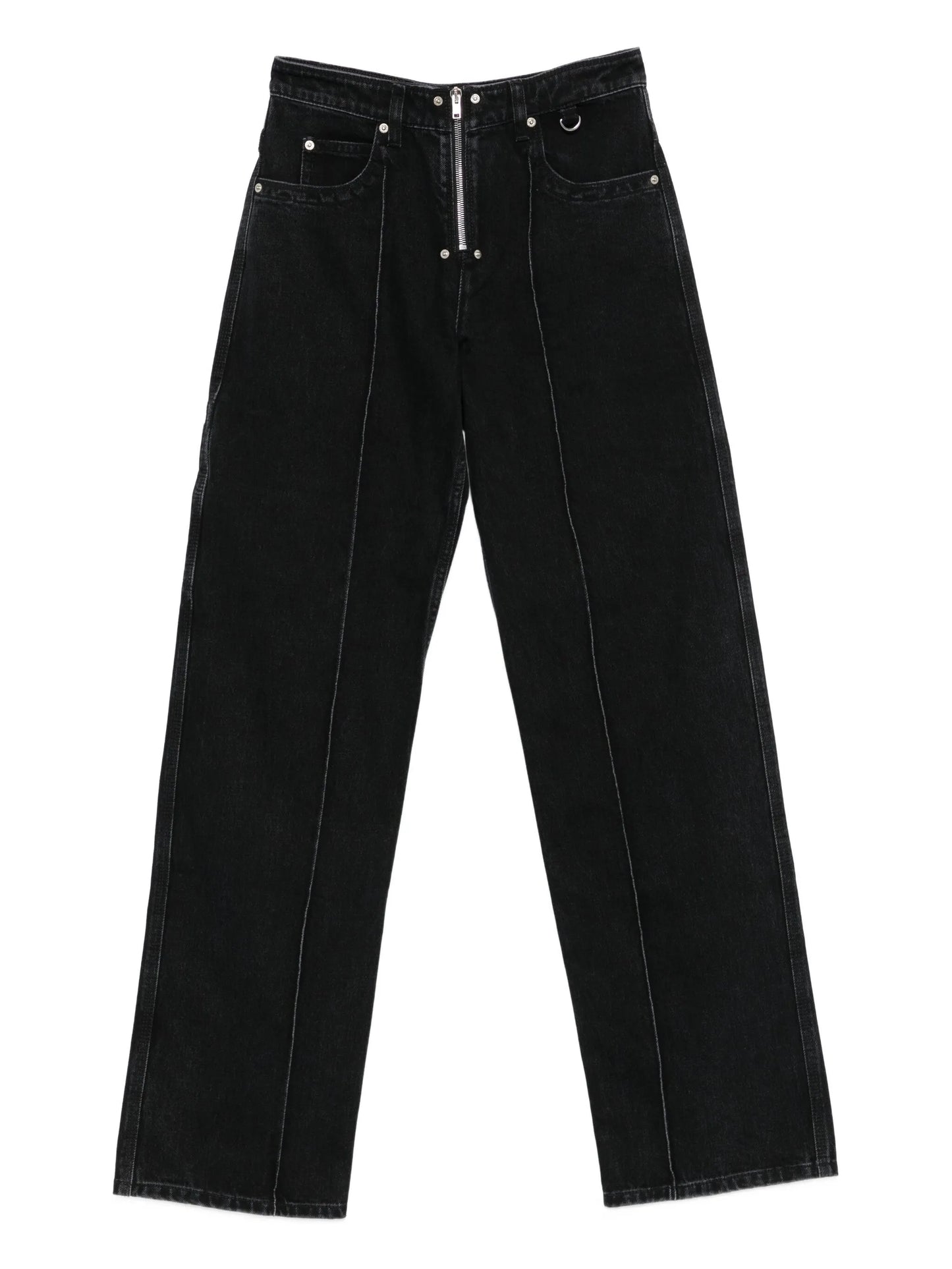 Stely zip-fly panelled jeans
