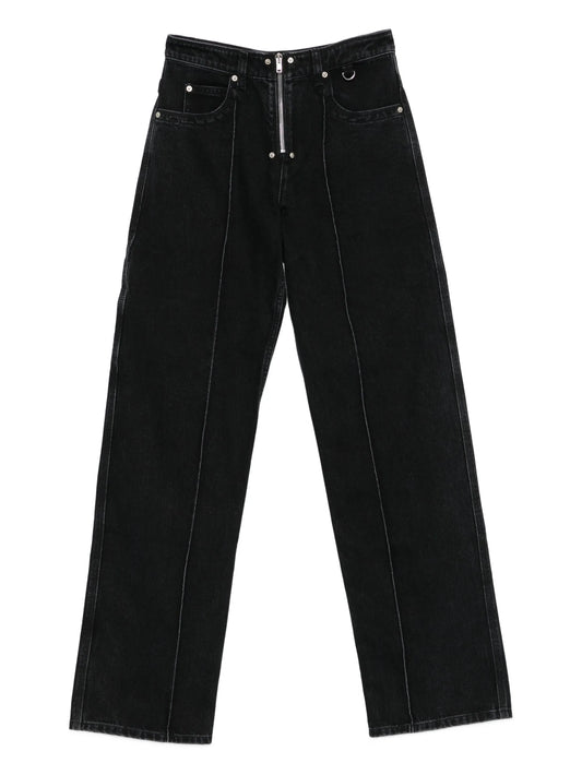 Stely zip-fly panelled jeans