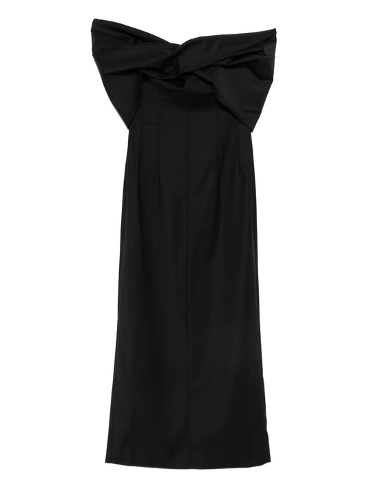 Perrine bow-detail midi dress