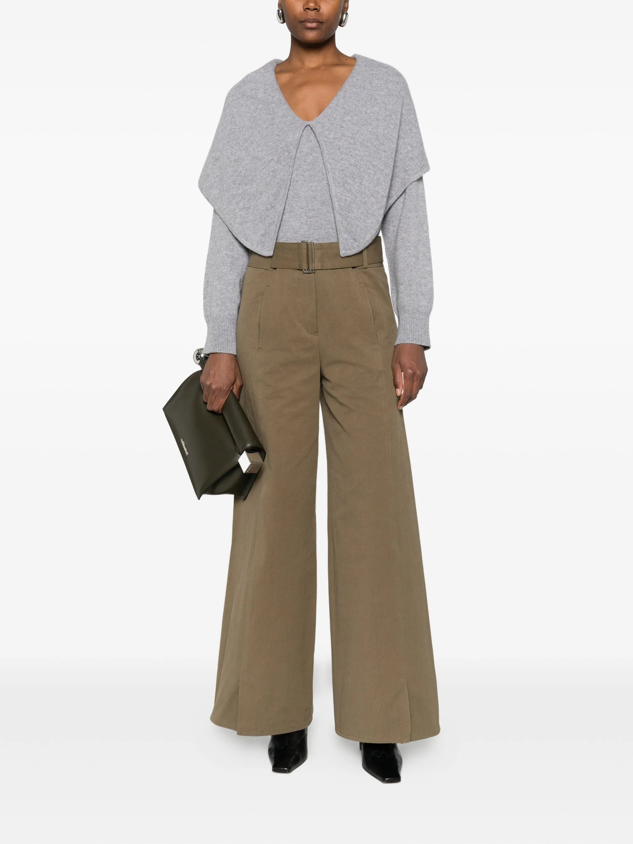 Malia wide-collar jumper