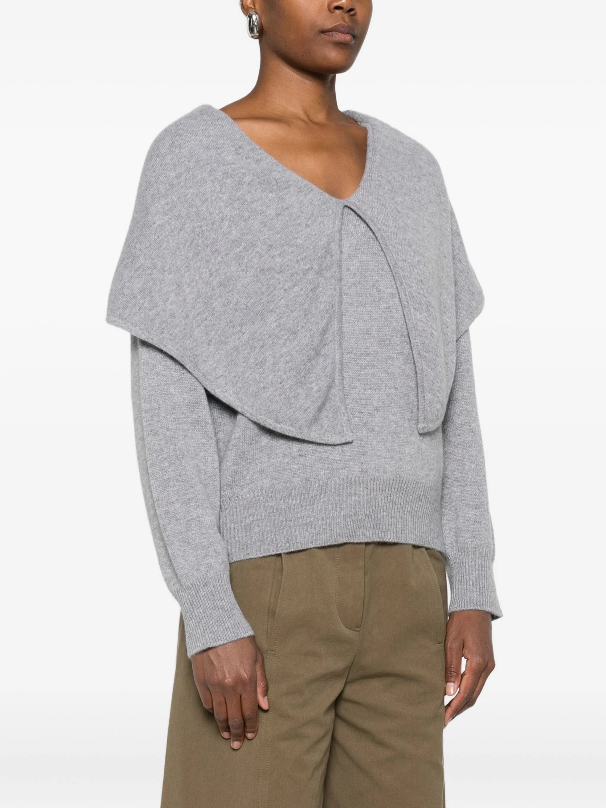 Malia wide-collar jumper