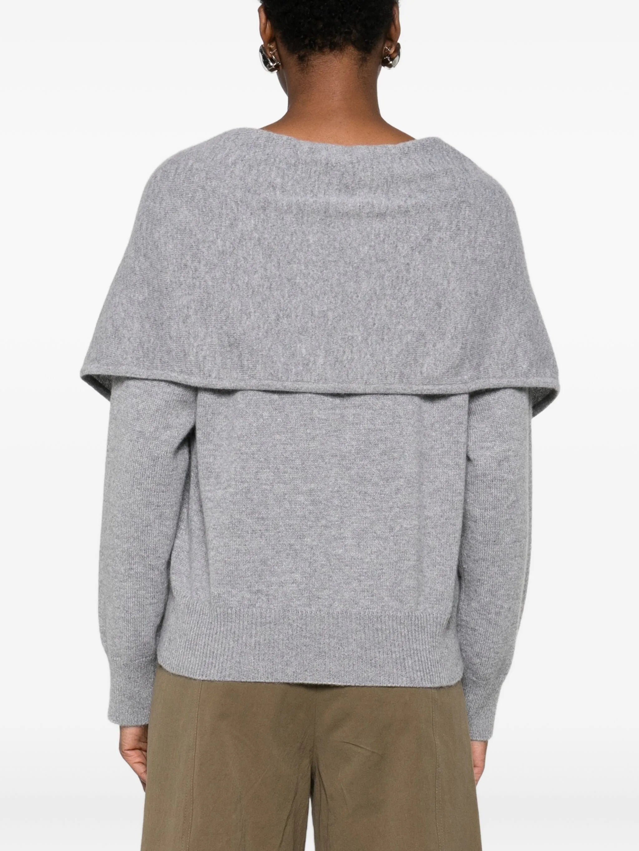 Malia wide-collar jumper