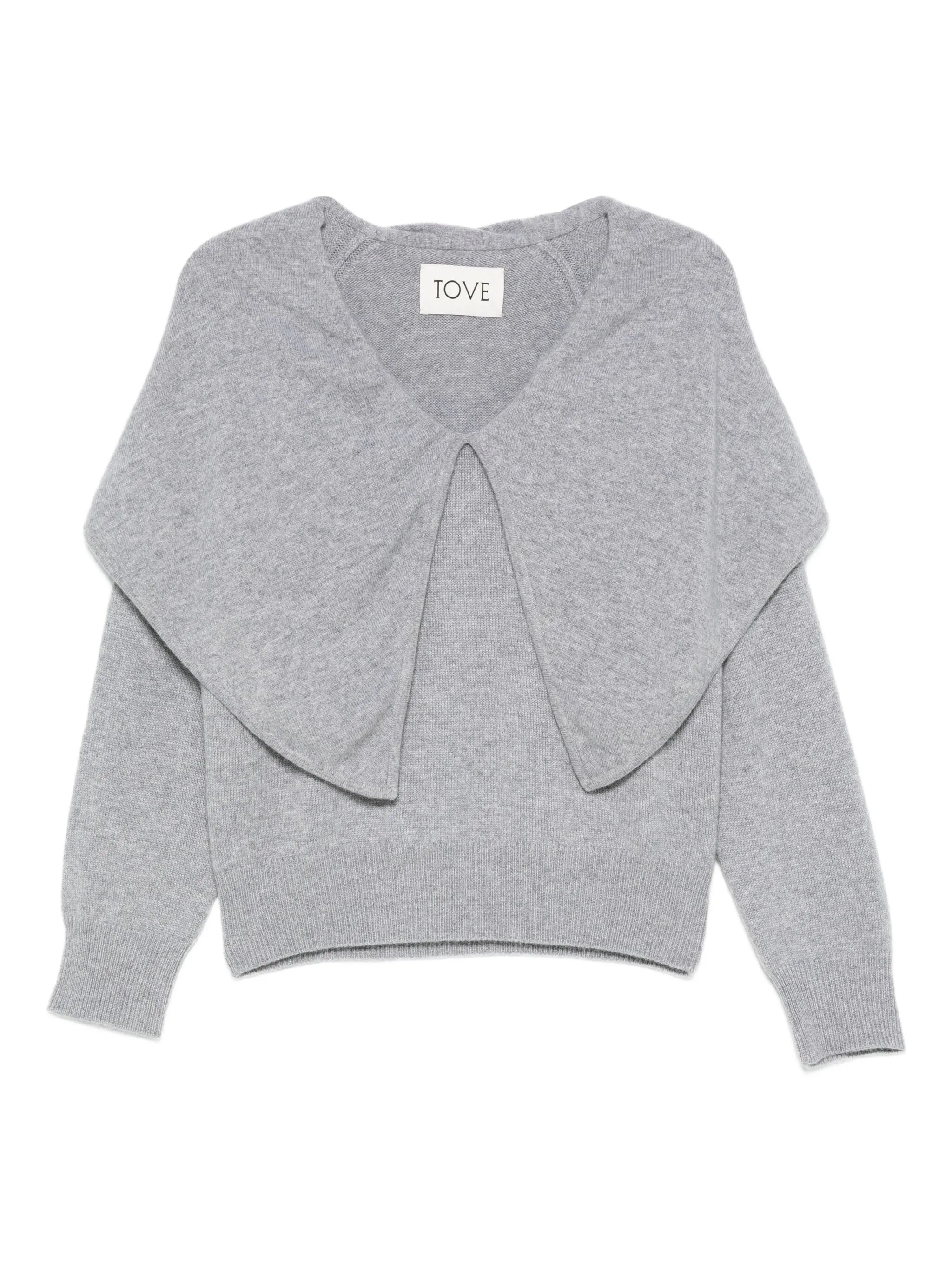 Malia wide-collar jumper