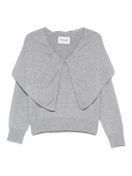 Malia wide-collar jumper