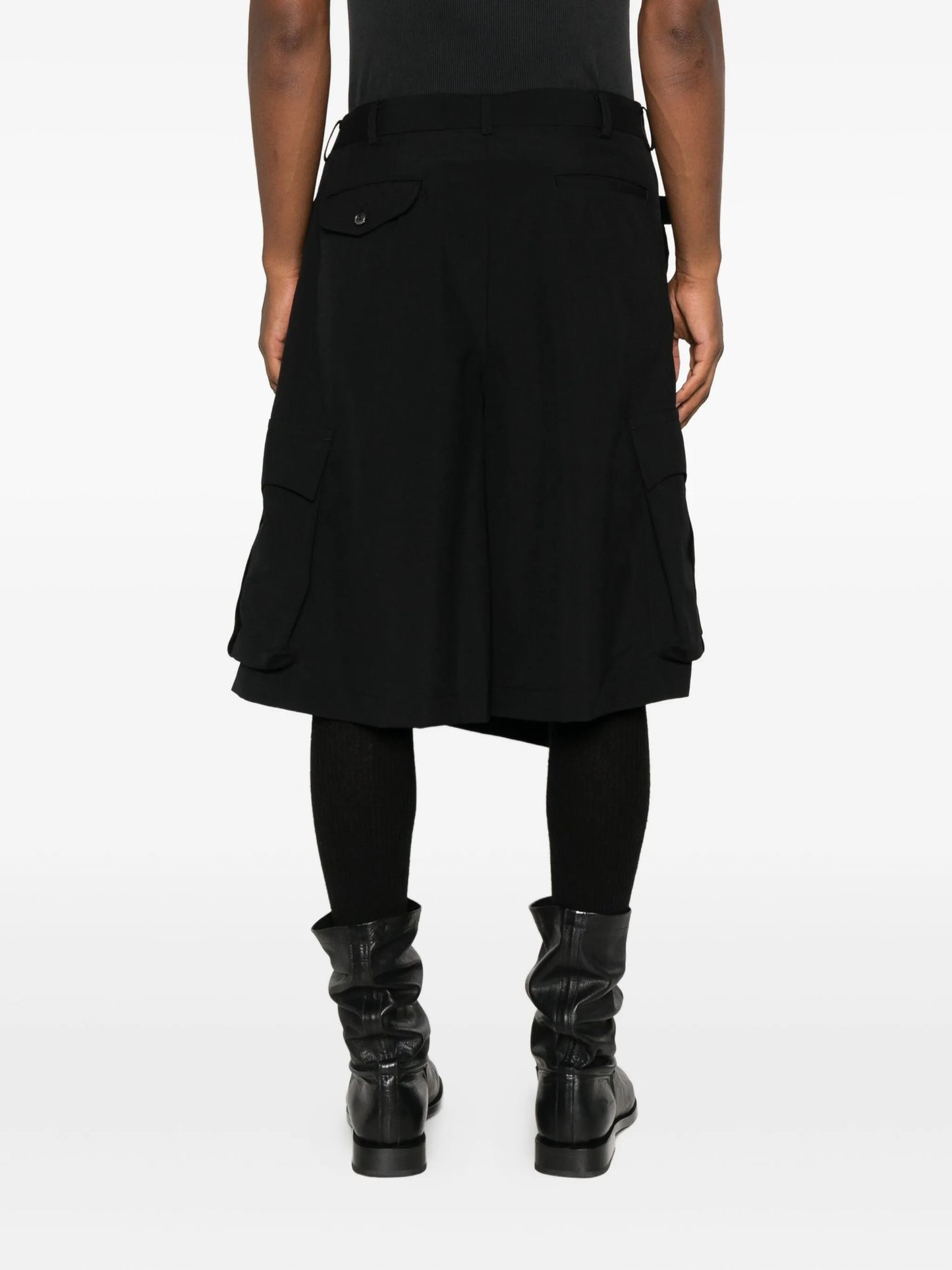 layered pocket-detail skirt