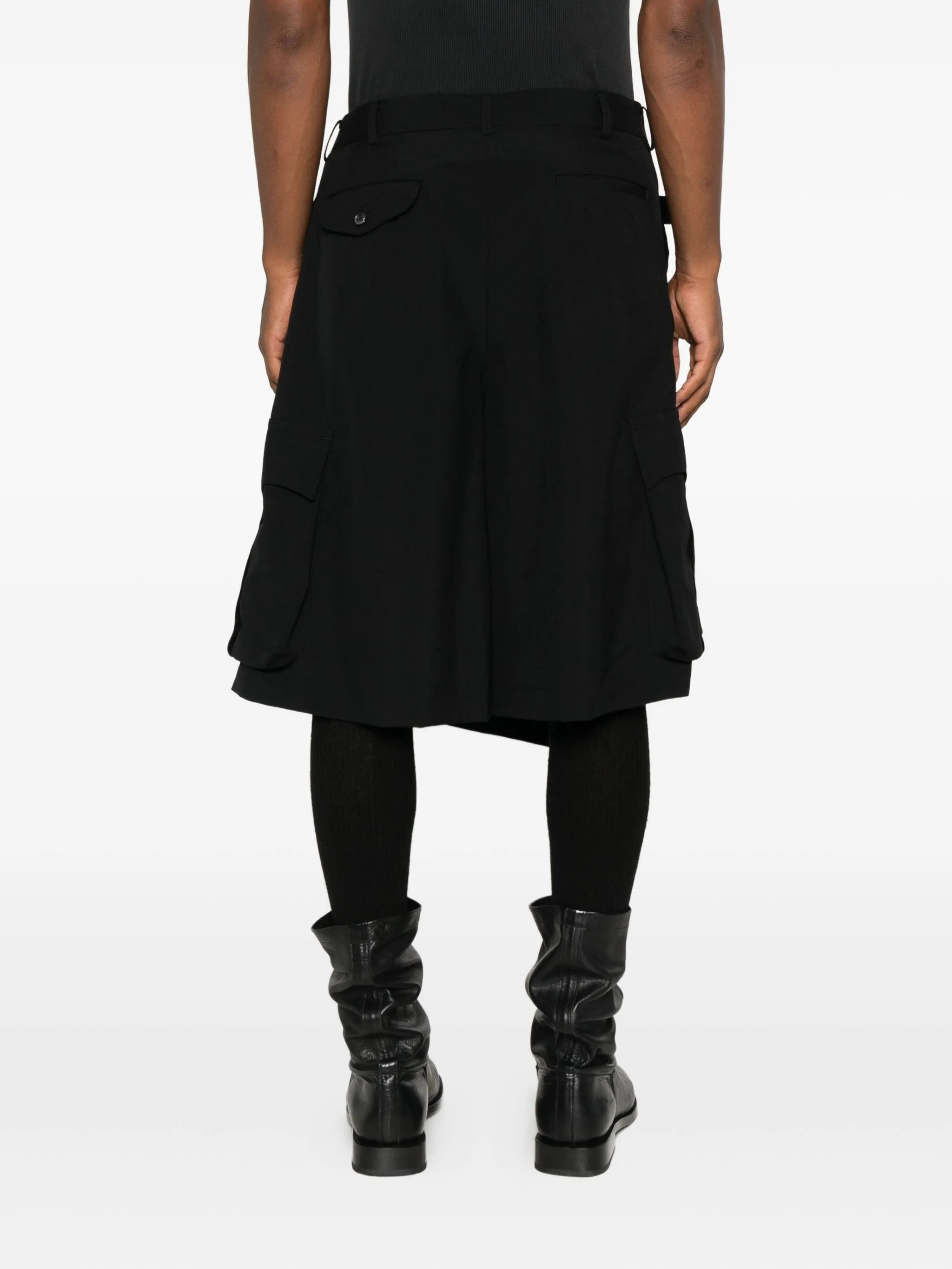 layered pocket-detail skirt