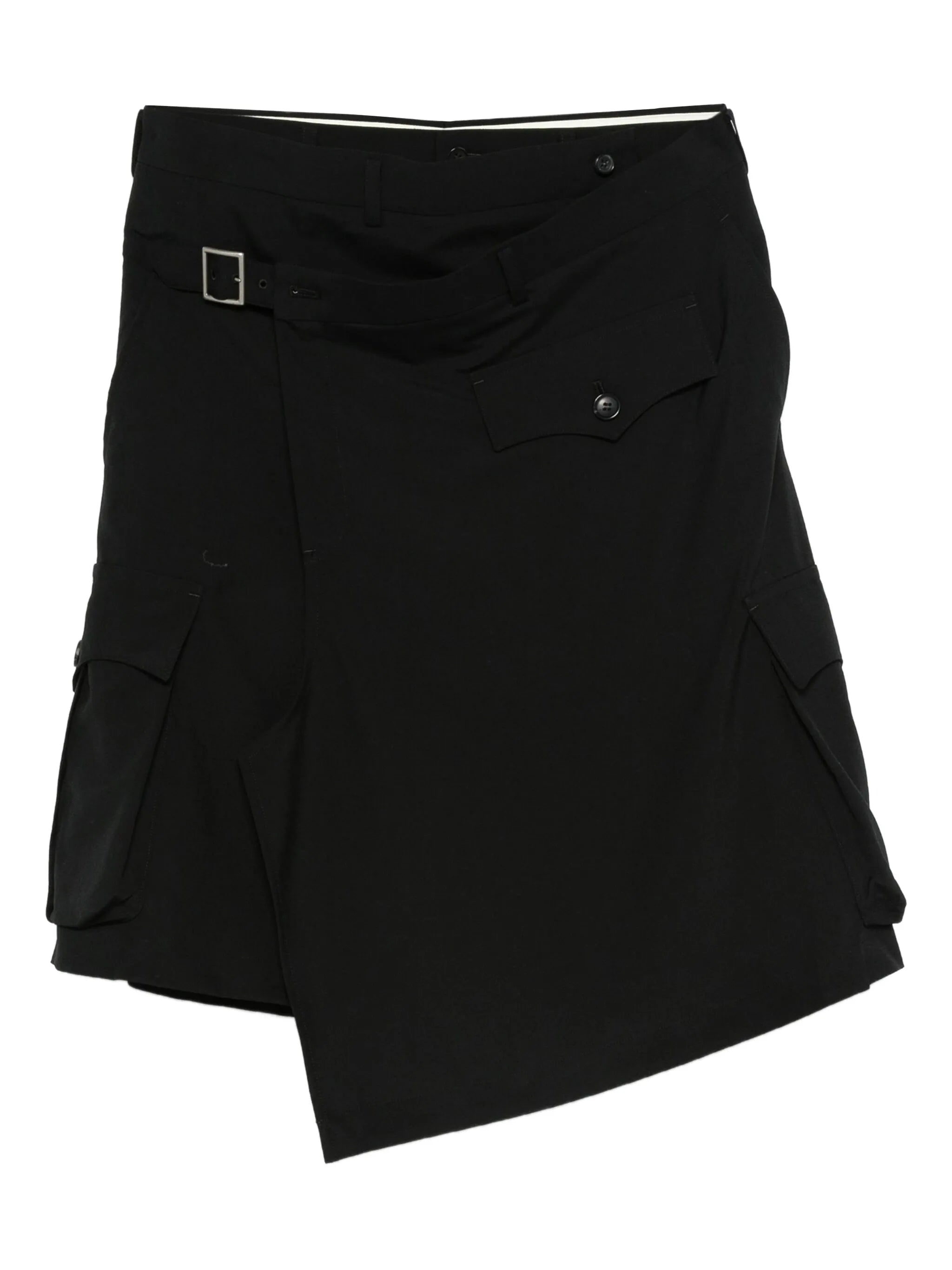 layered pocket-detail skirt
