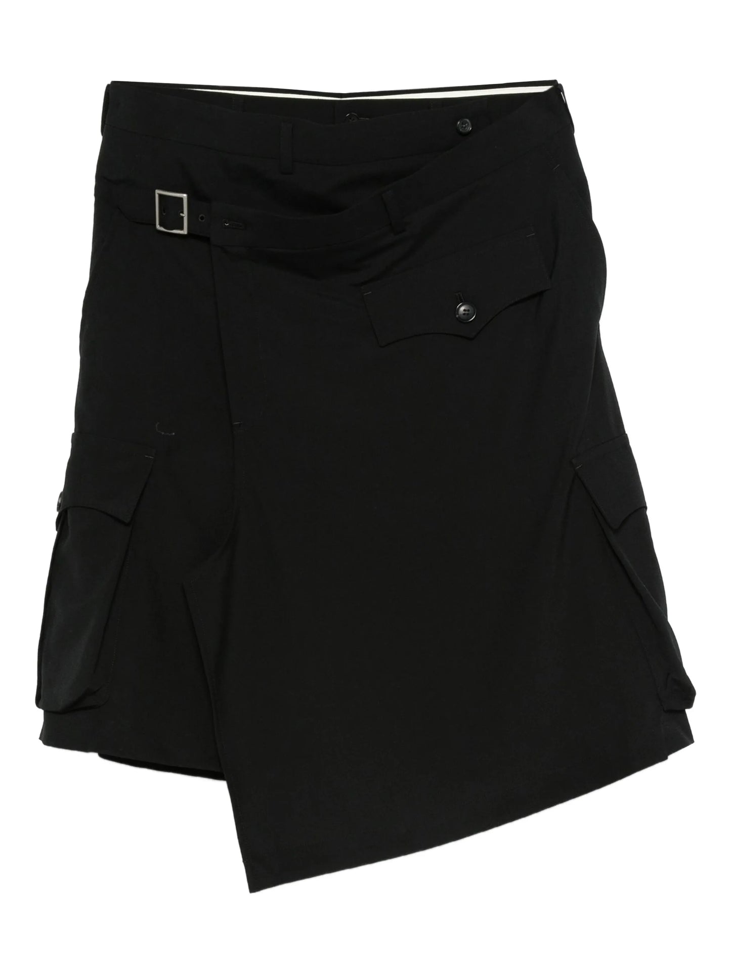 layered pocket-detail skirt