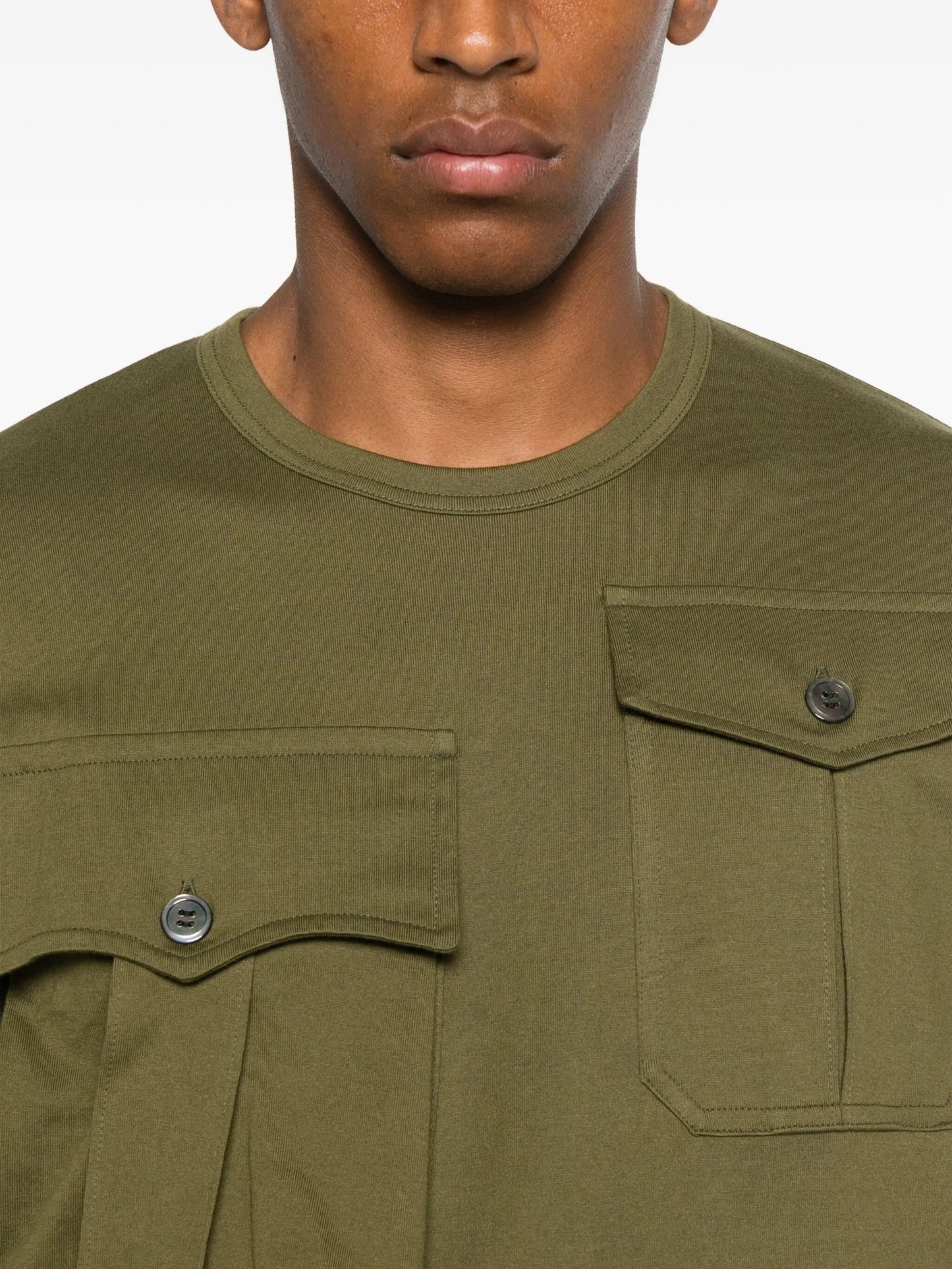 pocket-detail round-neck T-shirt