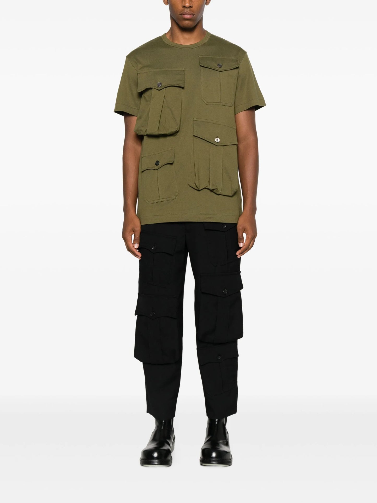 pocket-detail round-neck T-shirt