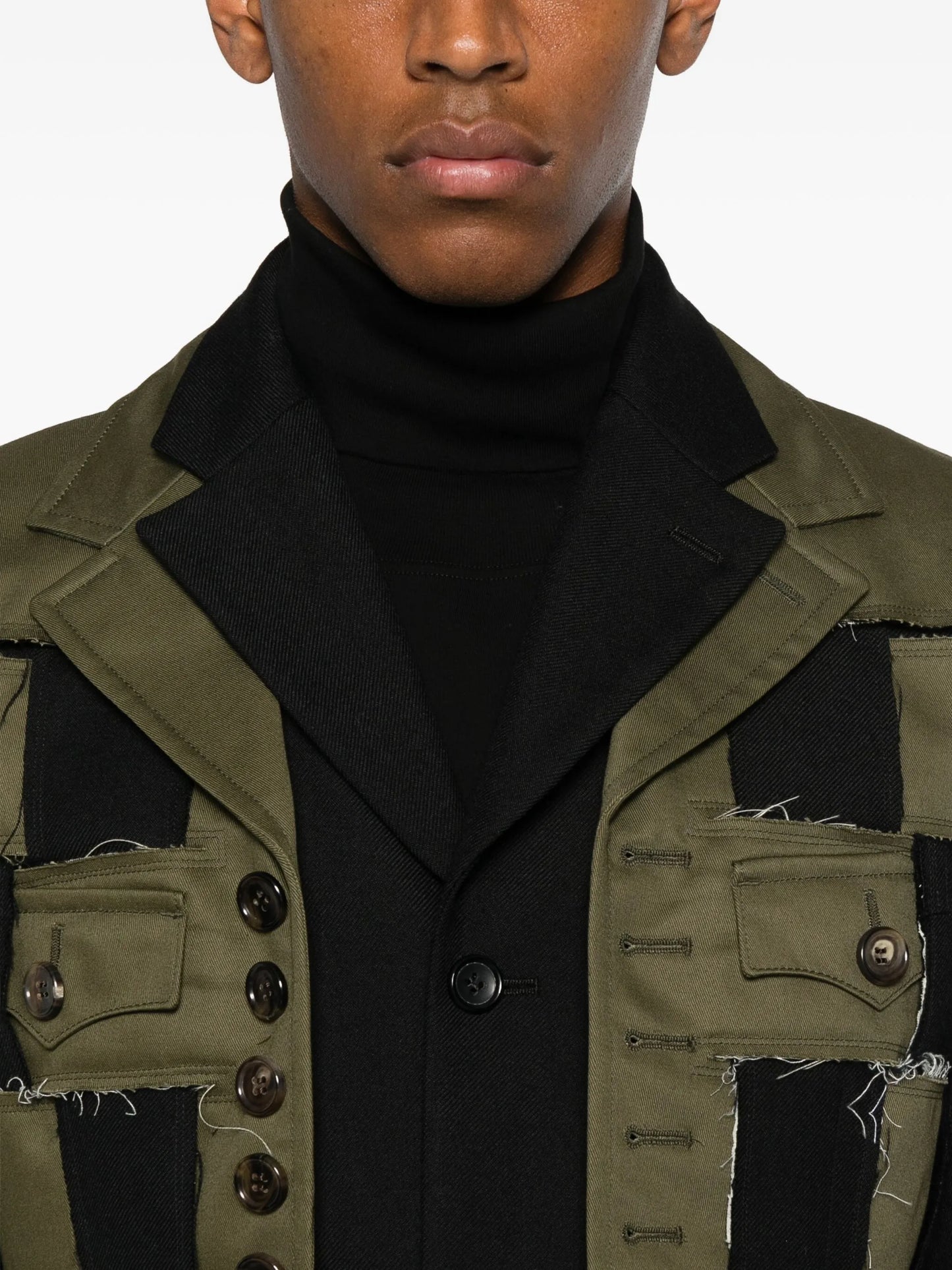 patchwork-check jacket