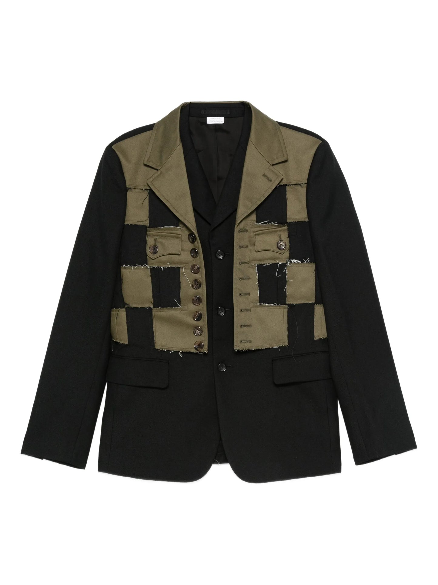 patchwork-check jacket