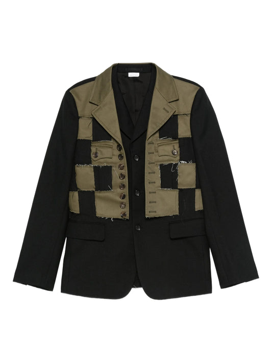patchwork-check jacket