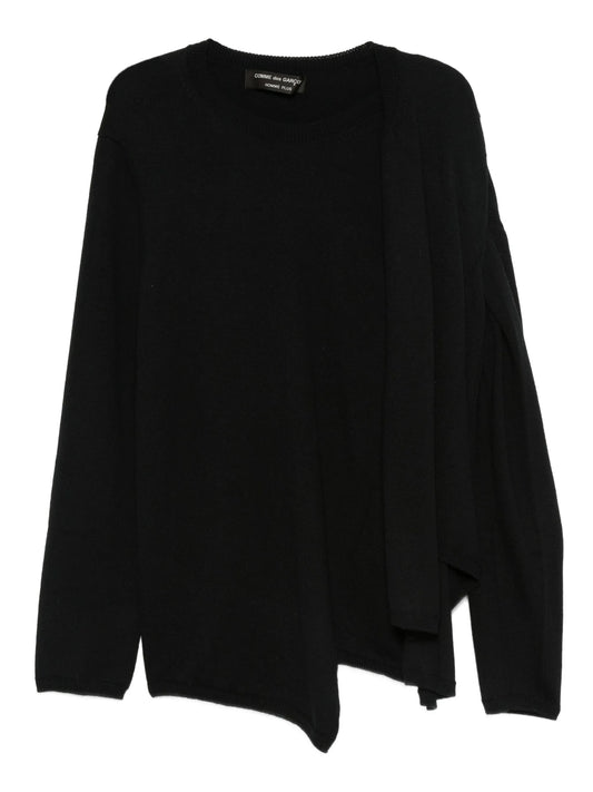 layered wrap sweater