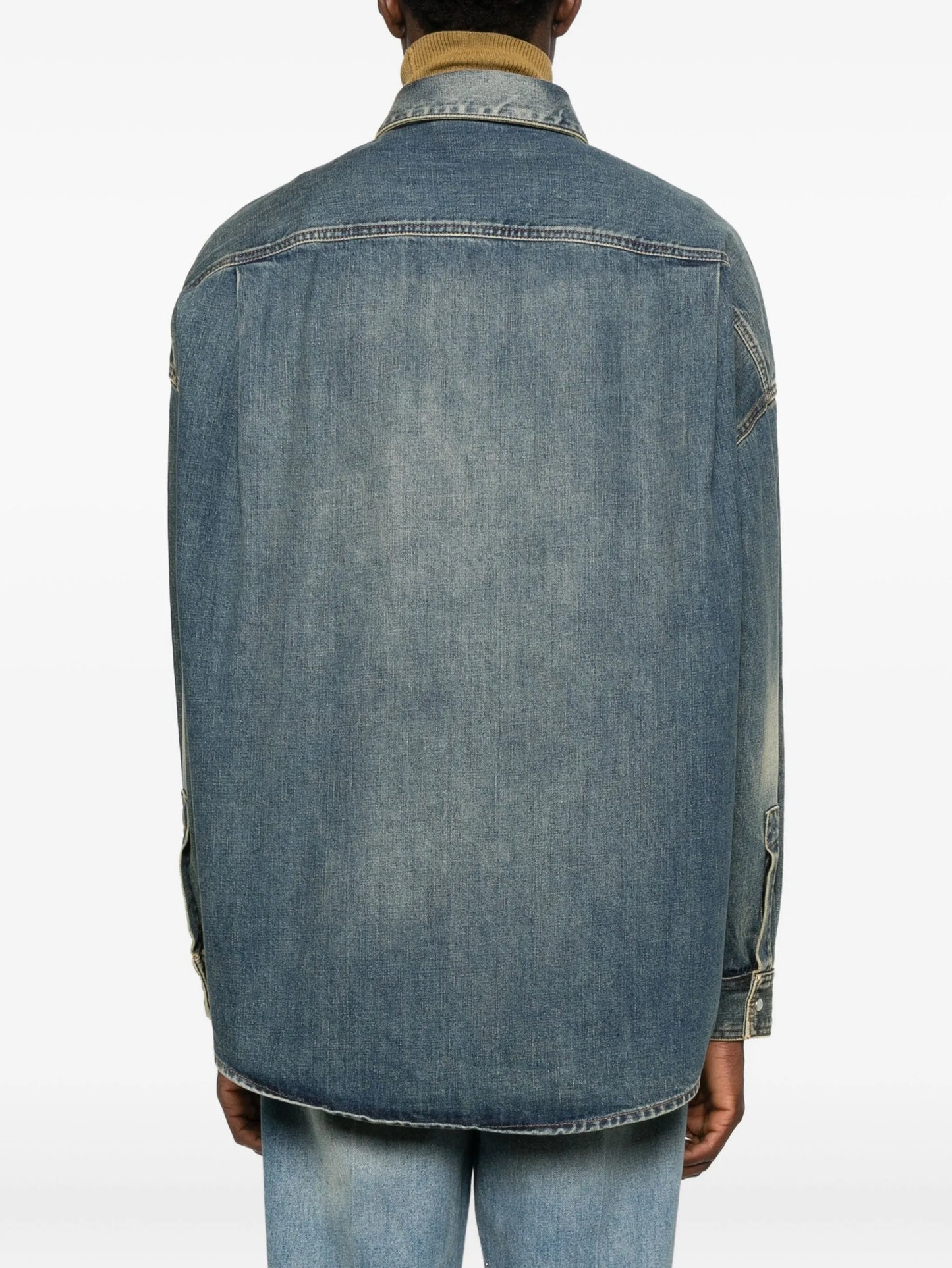 boxy denim shirt