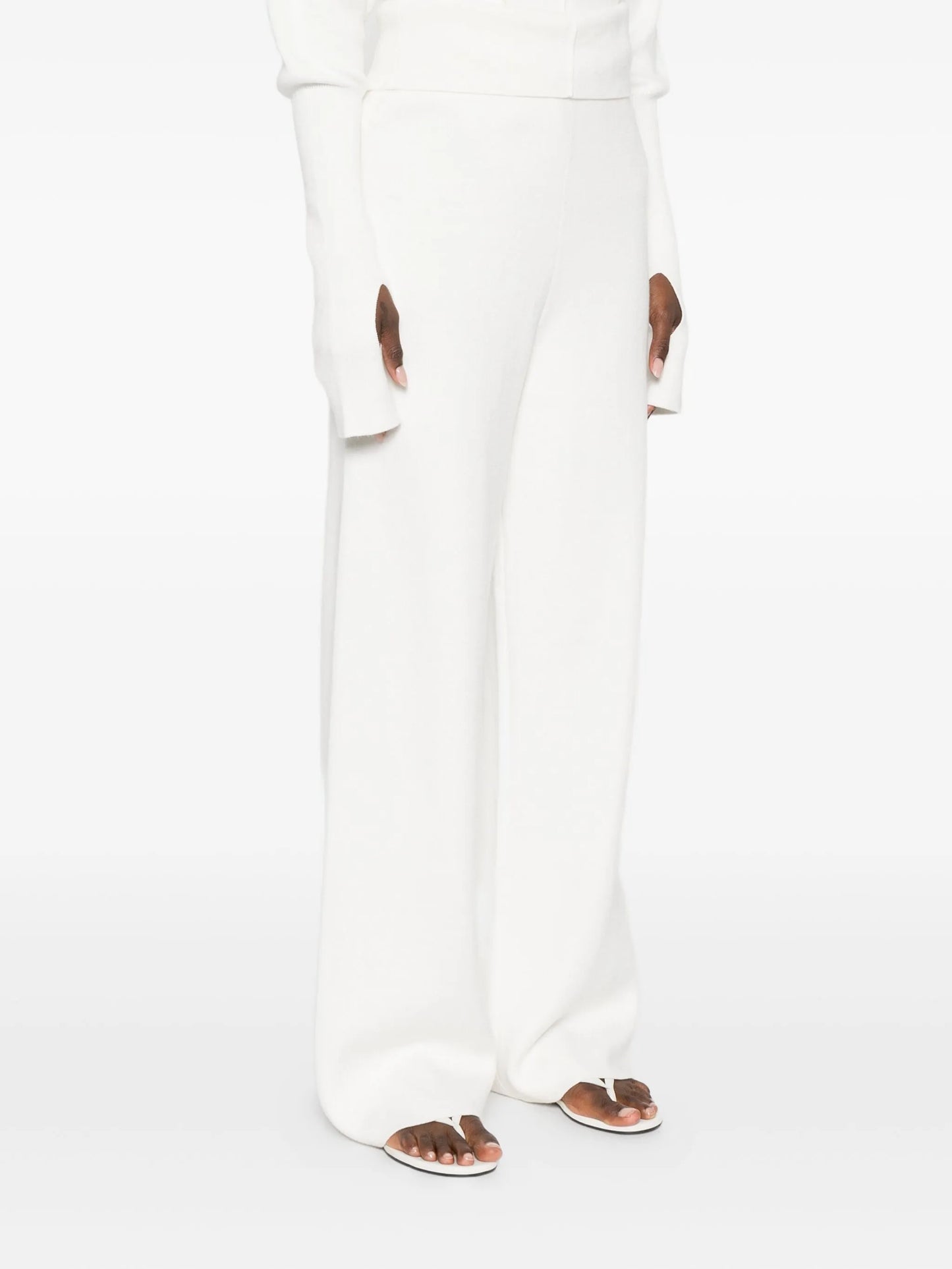 seam-detail trousers