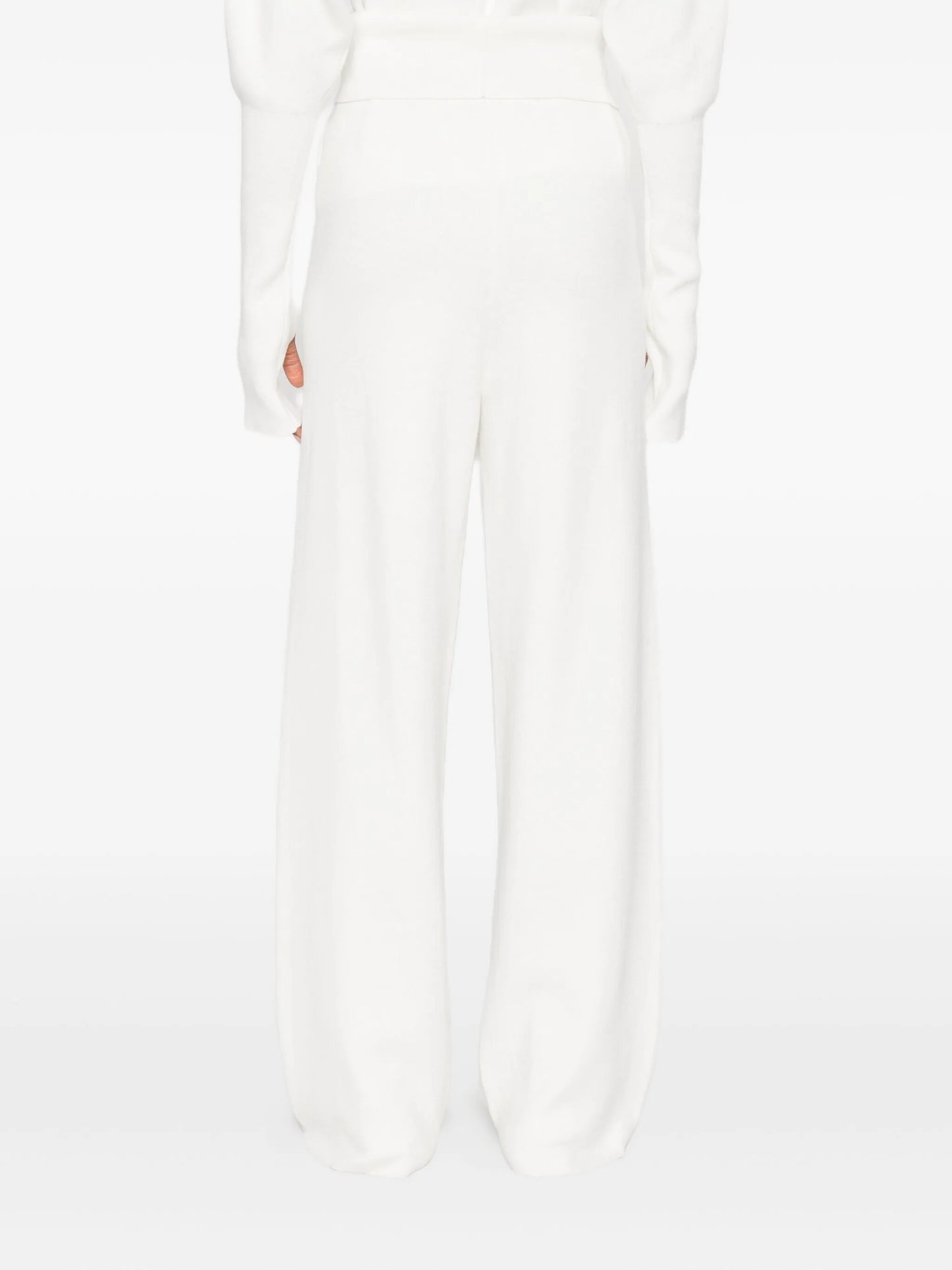 seam-detail trousers