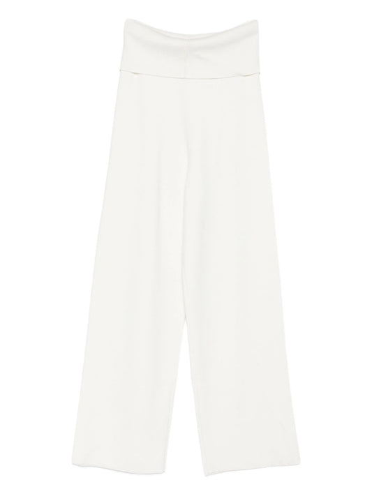 seam-detail trousers