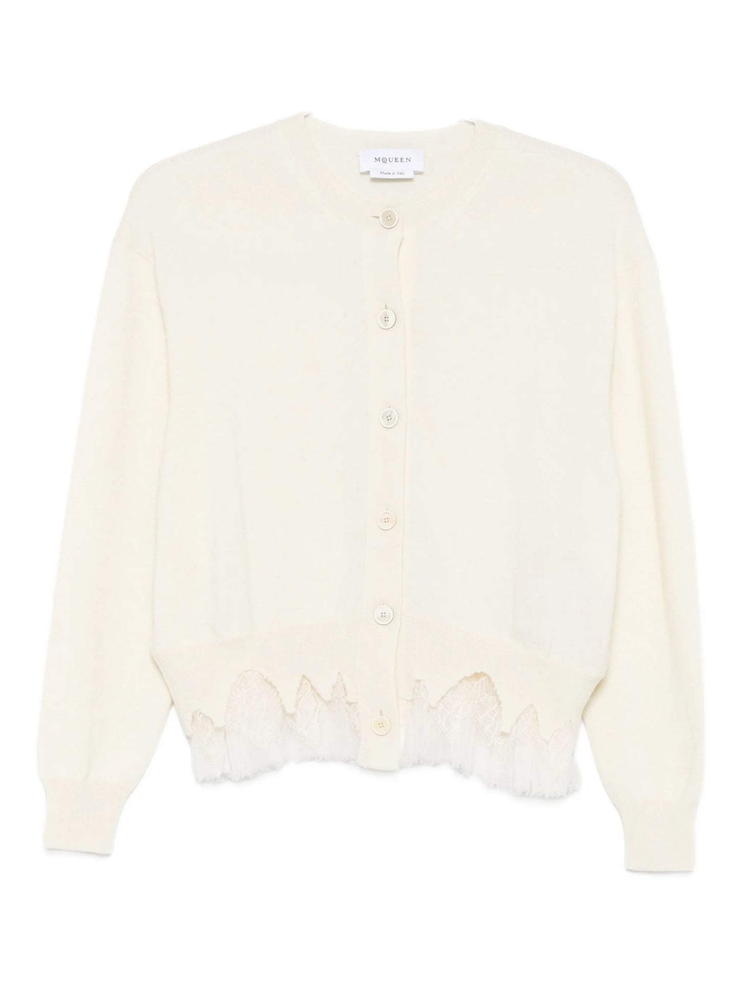 lace-trimmed cardigan