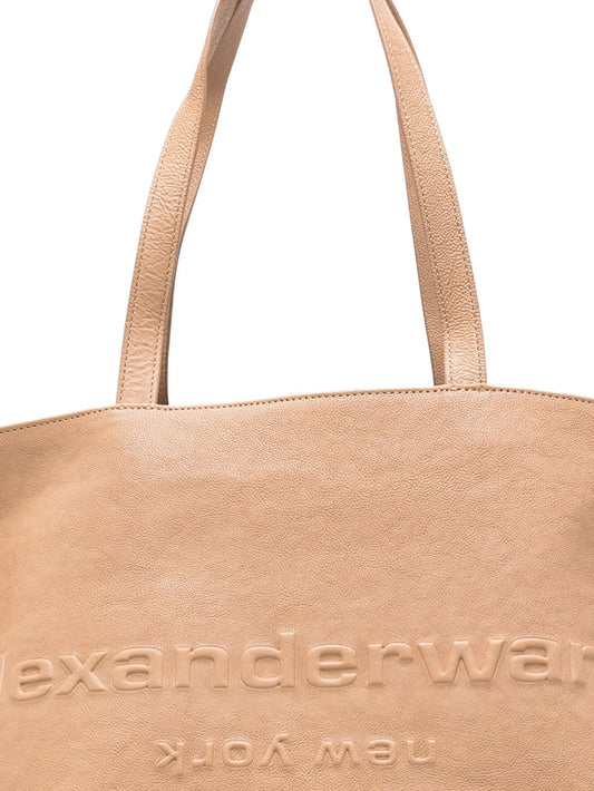 embossed-logo tote bag