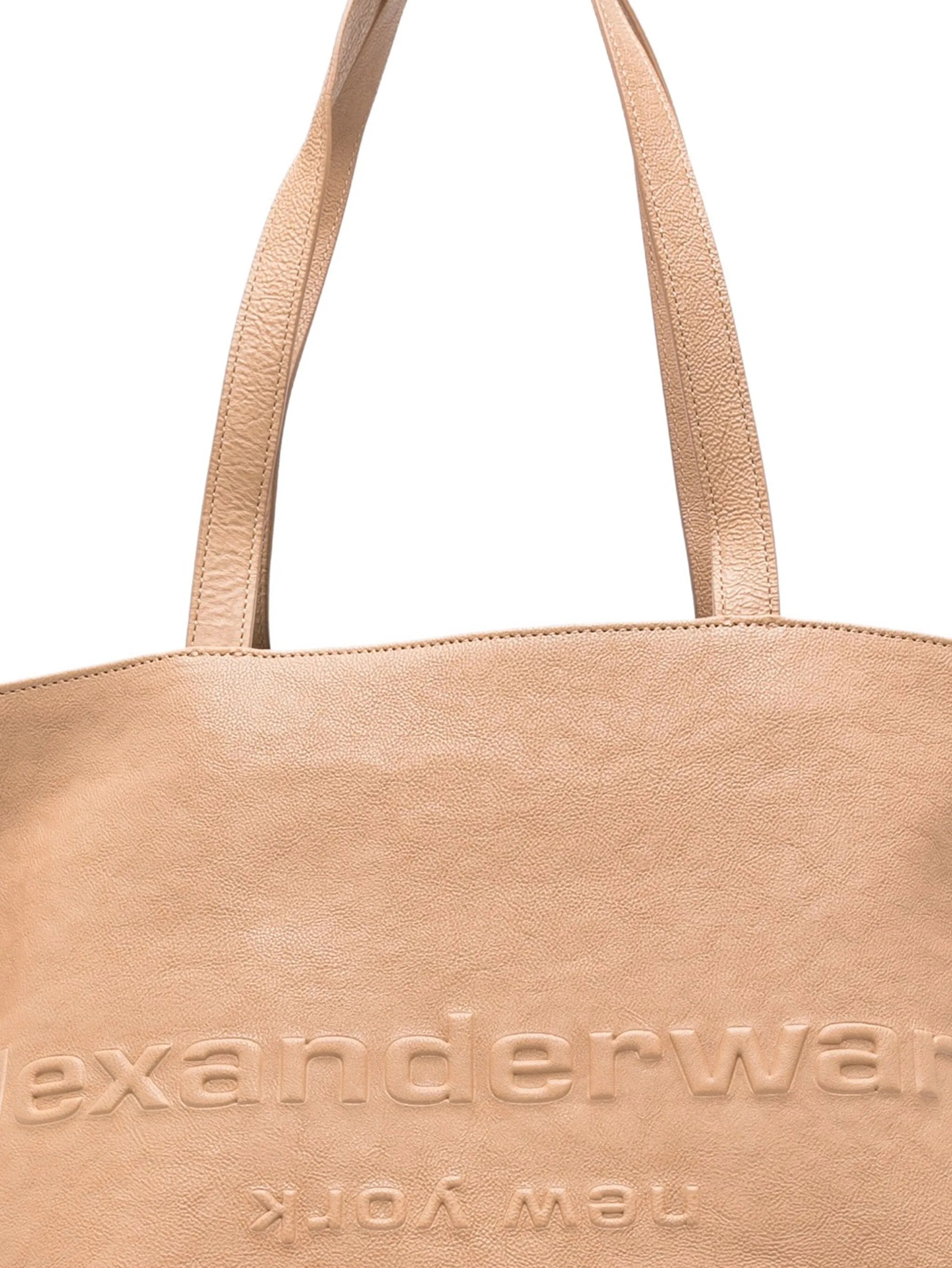 logo-embossed tote bag