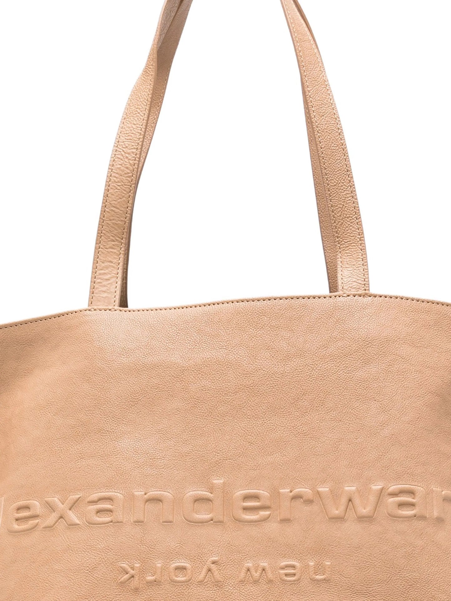 logo-embossed tote bag