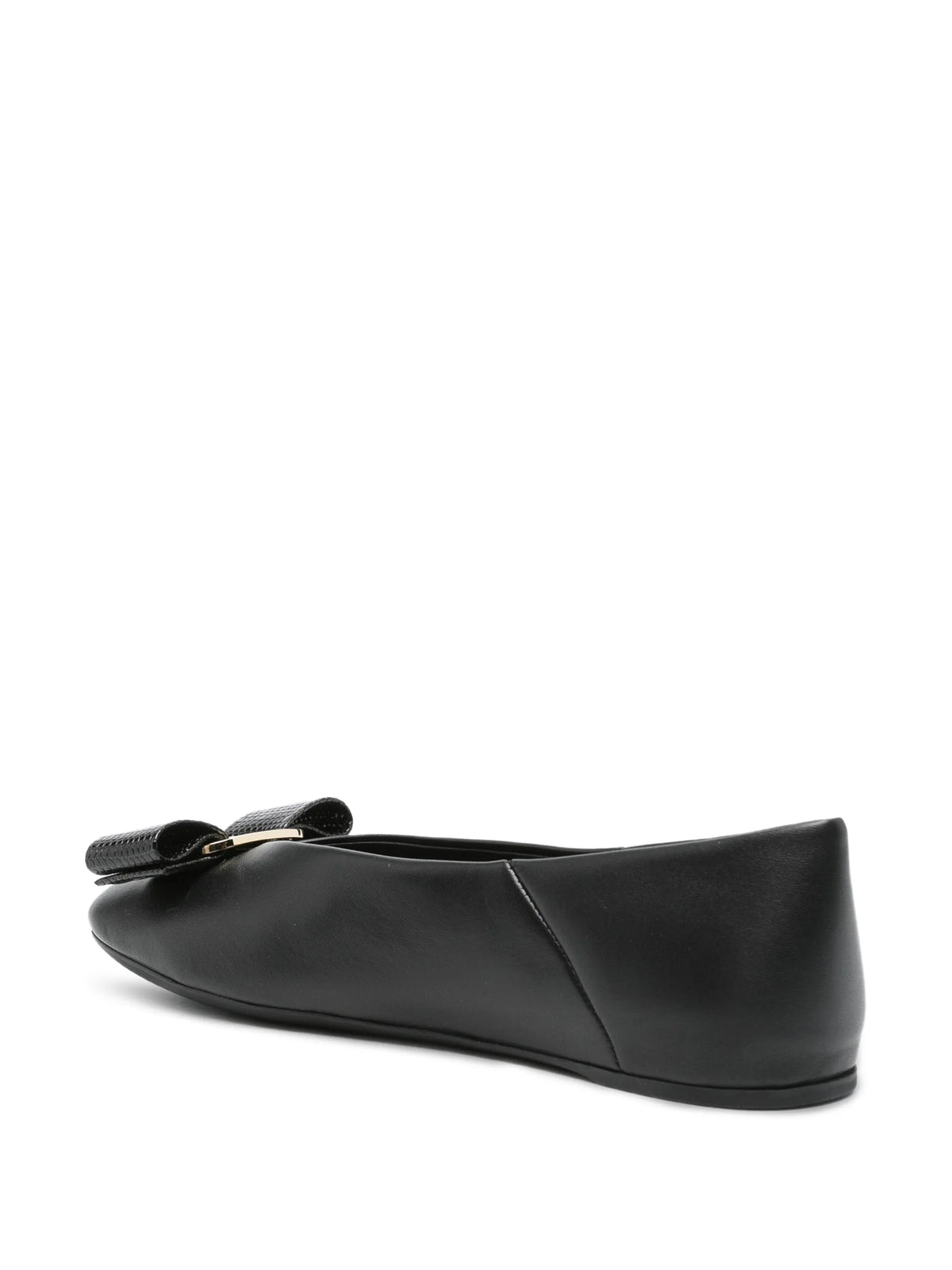 Vara bow leather ballet flats