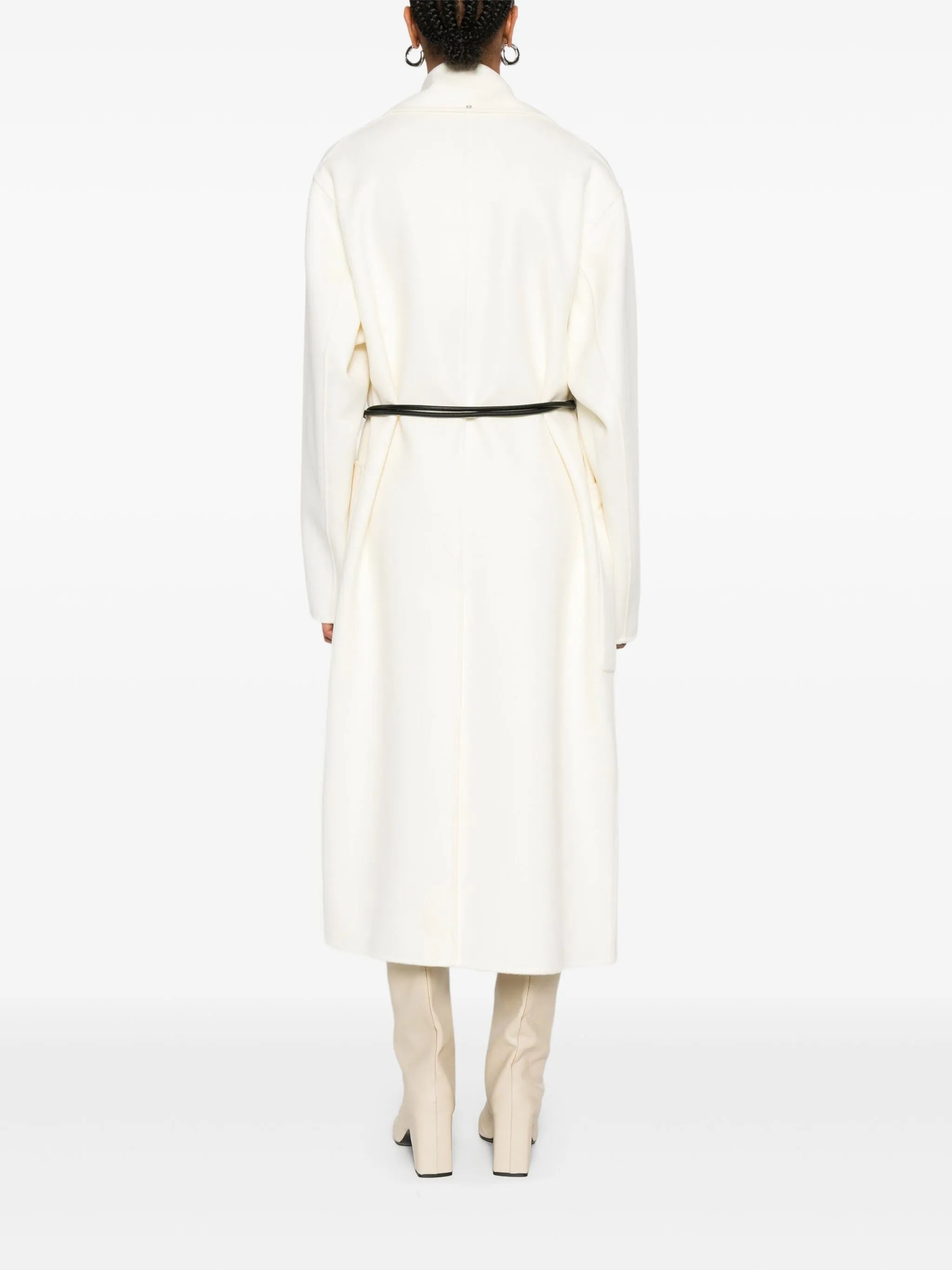 knotted-tie fastening coat