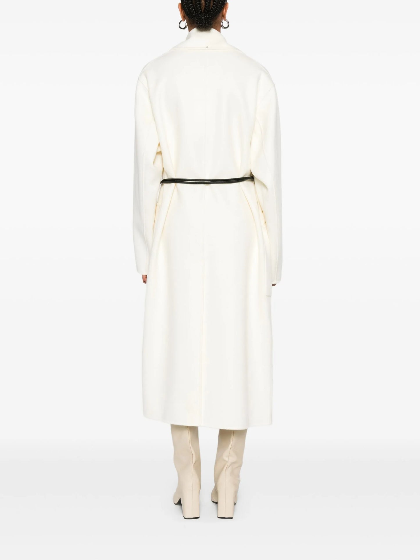 knotted-tie fastening coat