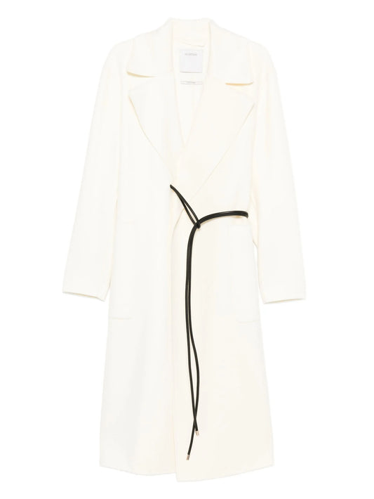 knotted-tie fastening coat