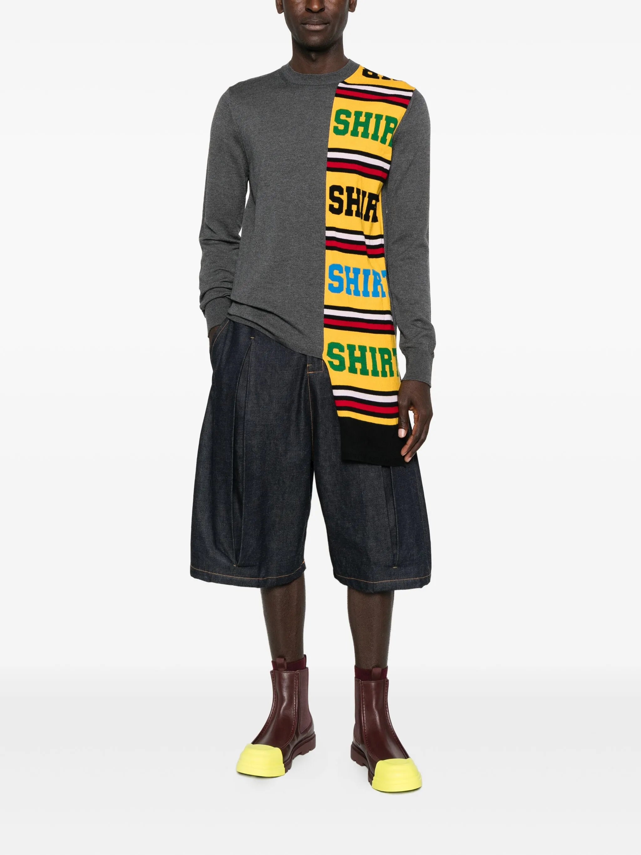 layered wool sweater