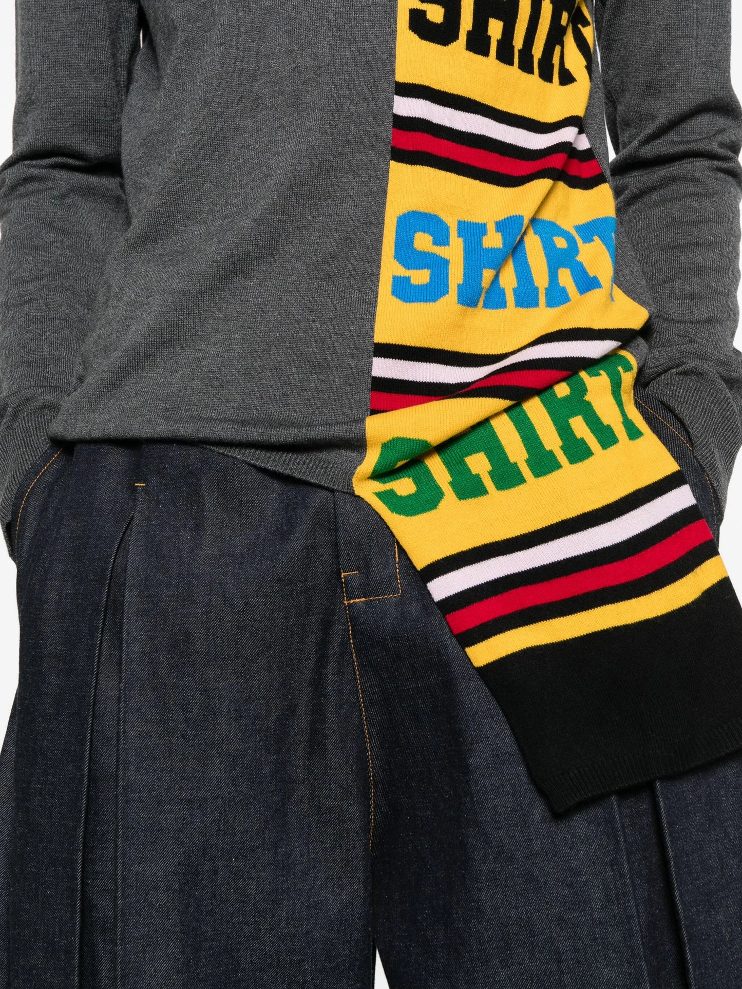 layered wool sweater