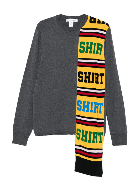 layered wool sweater