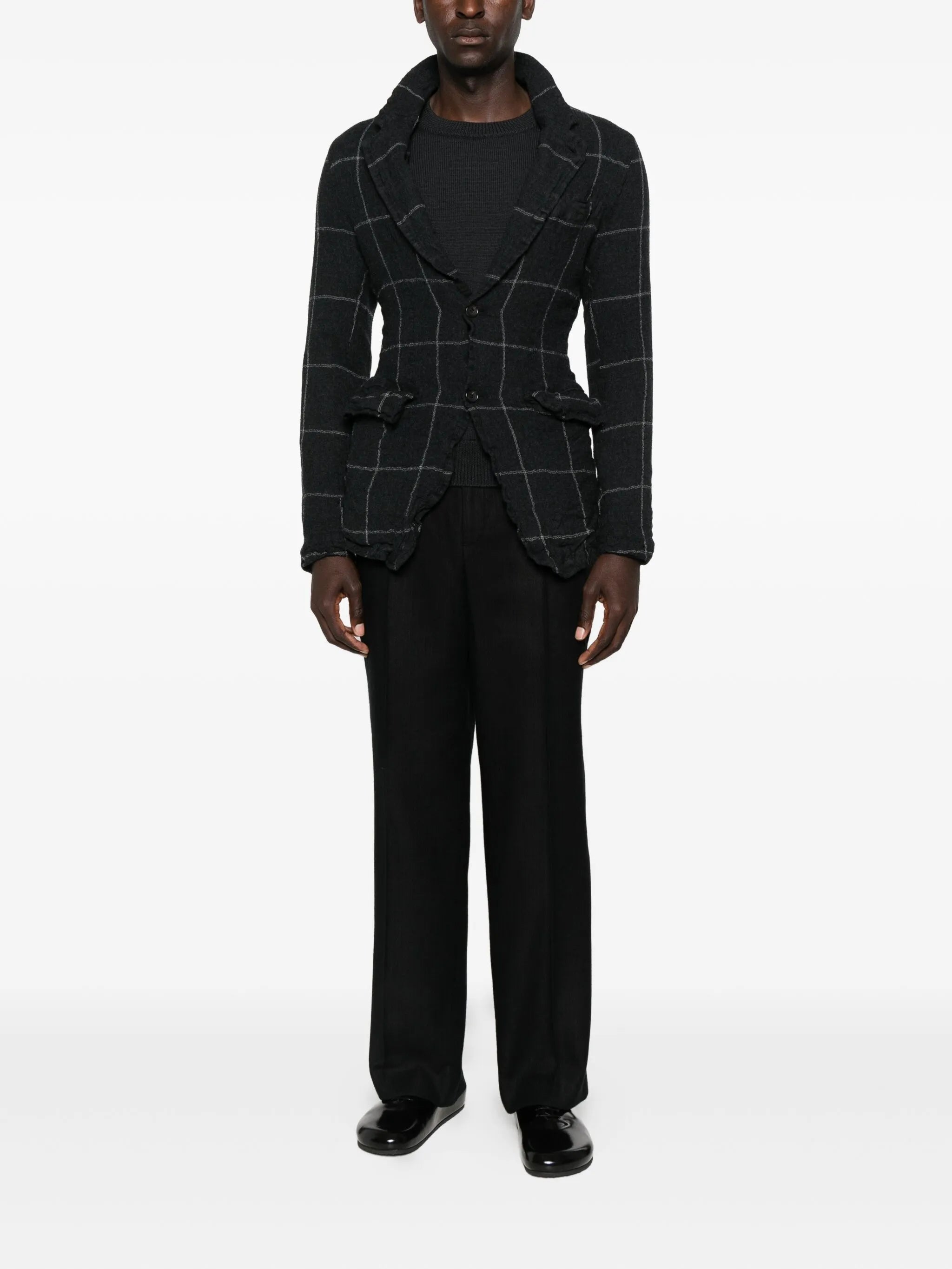 checked blazer