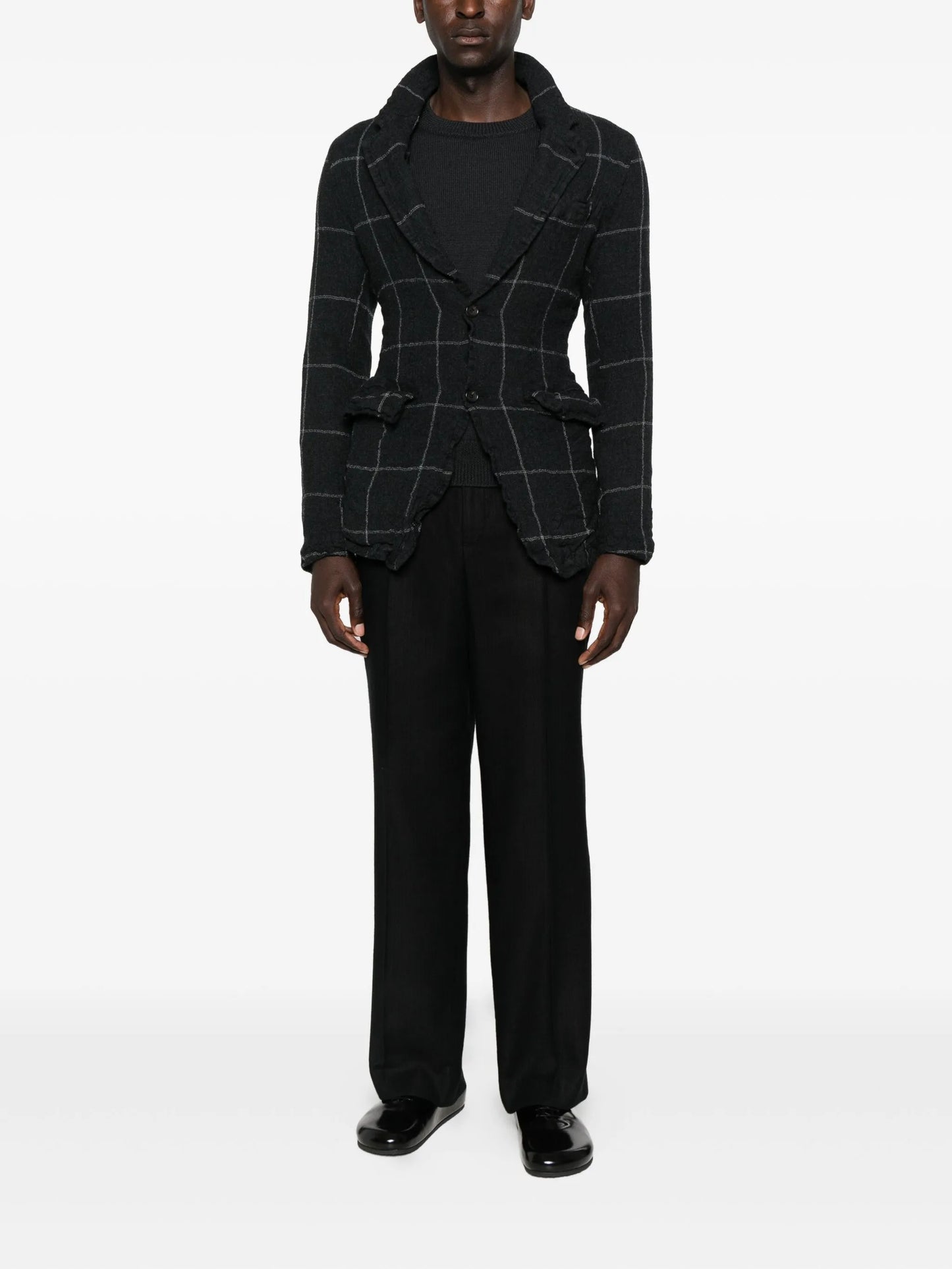 checked blazer