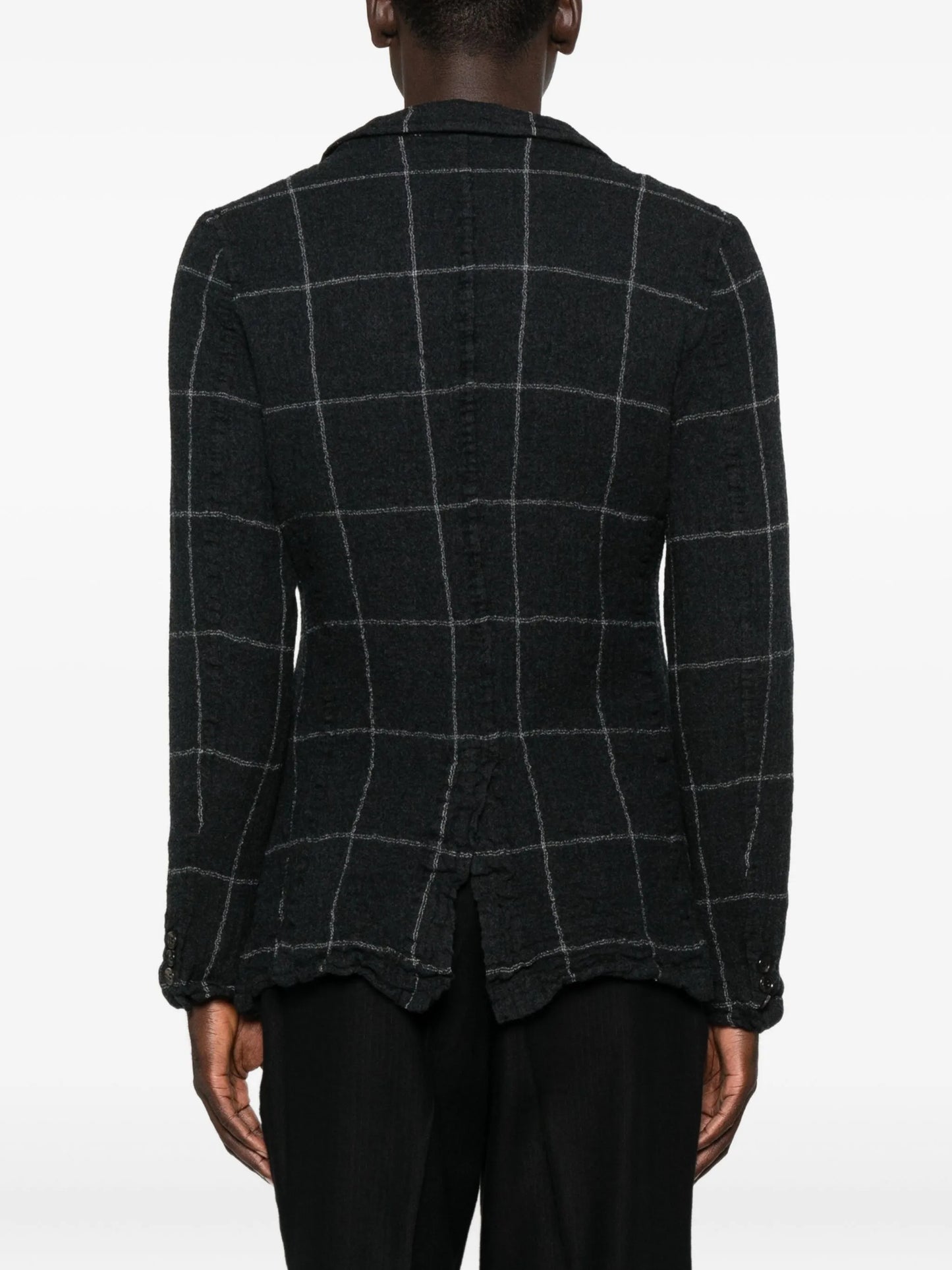 checked blazer