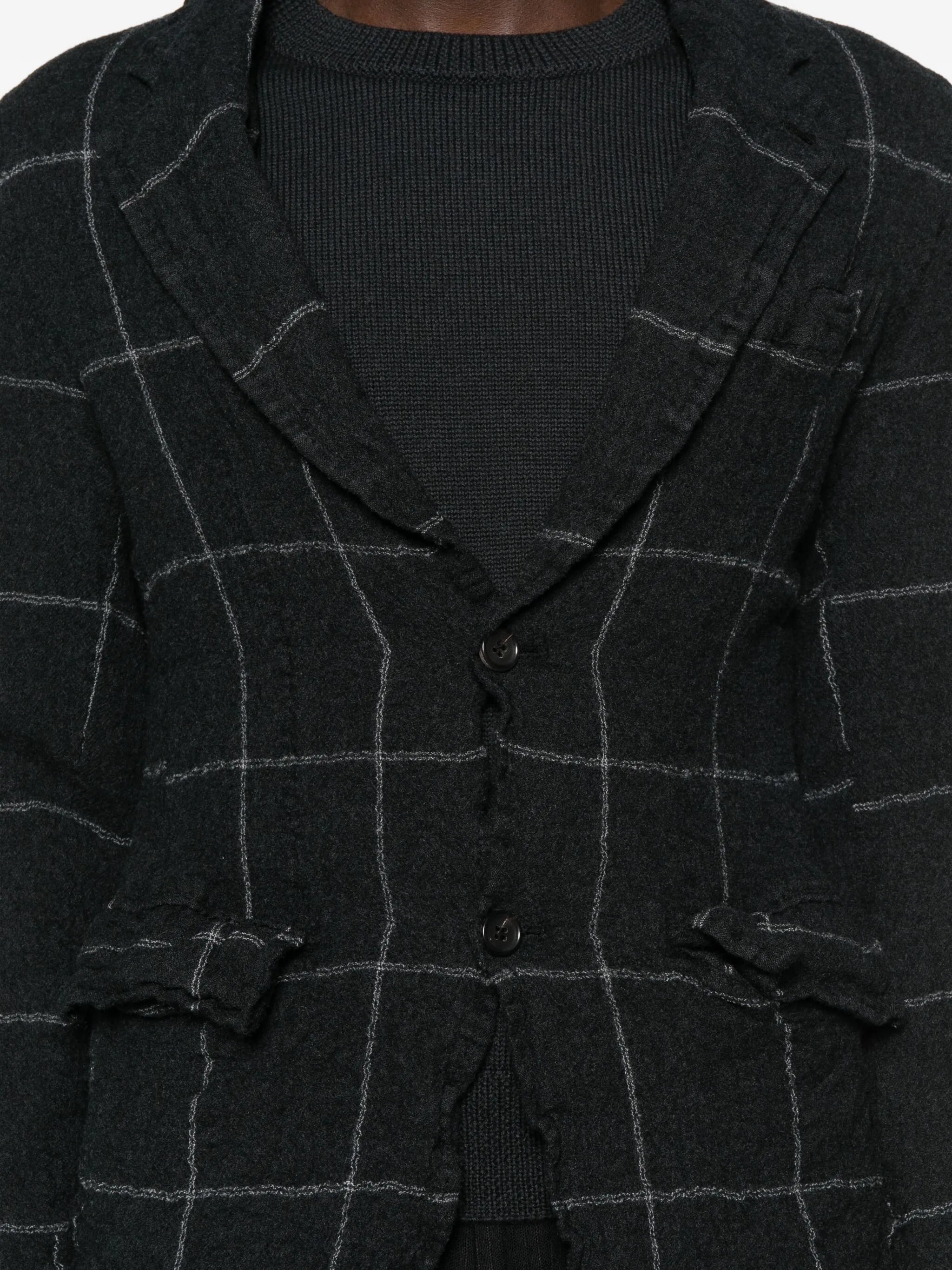 checked blazer