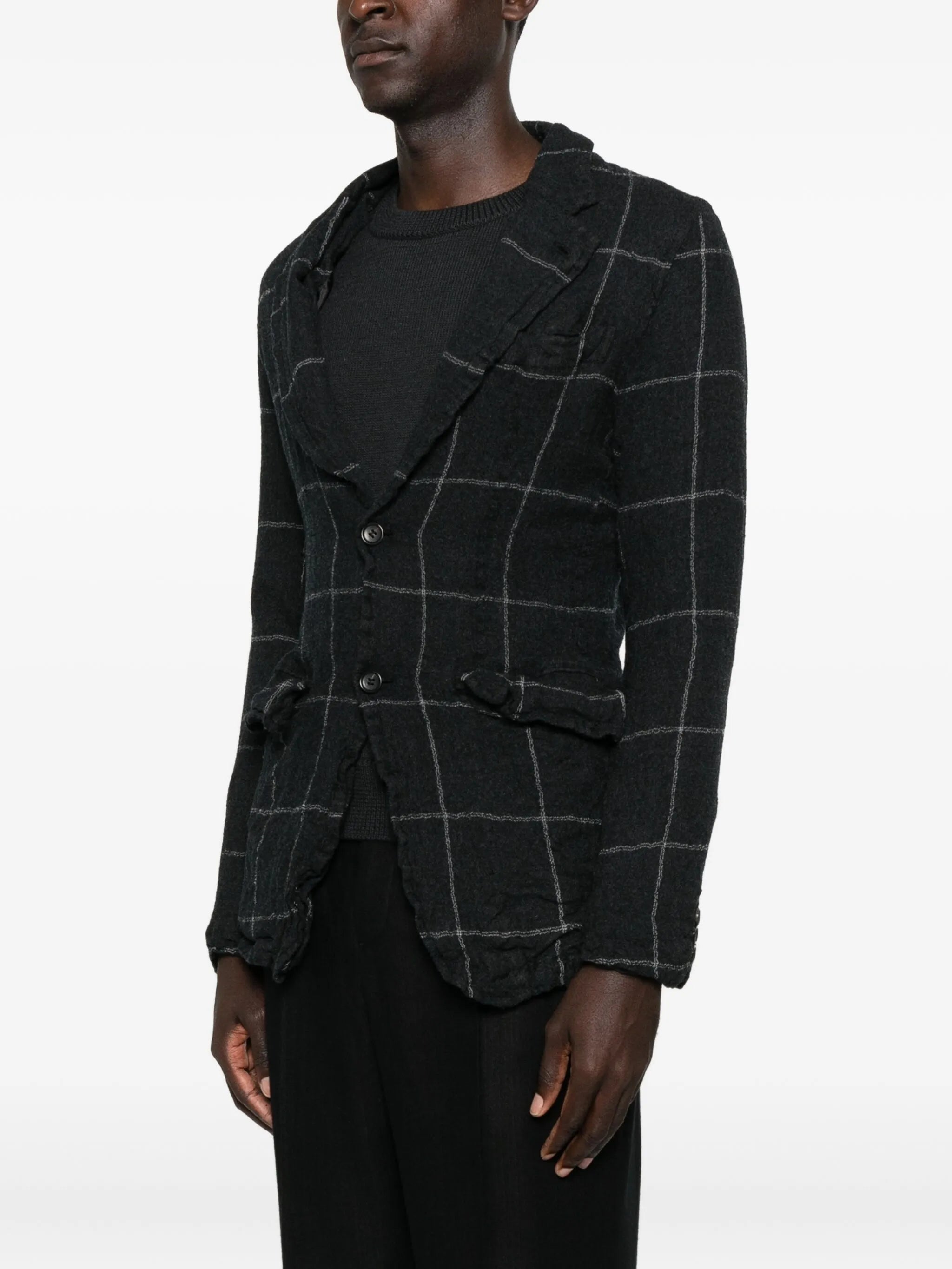 checked blazer