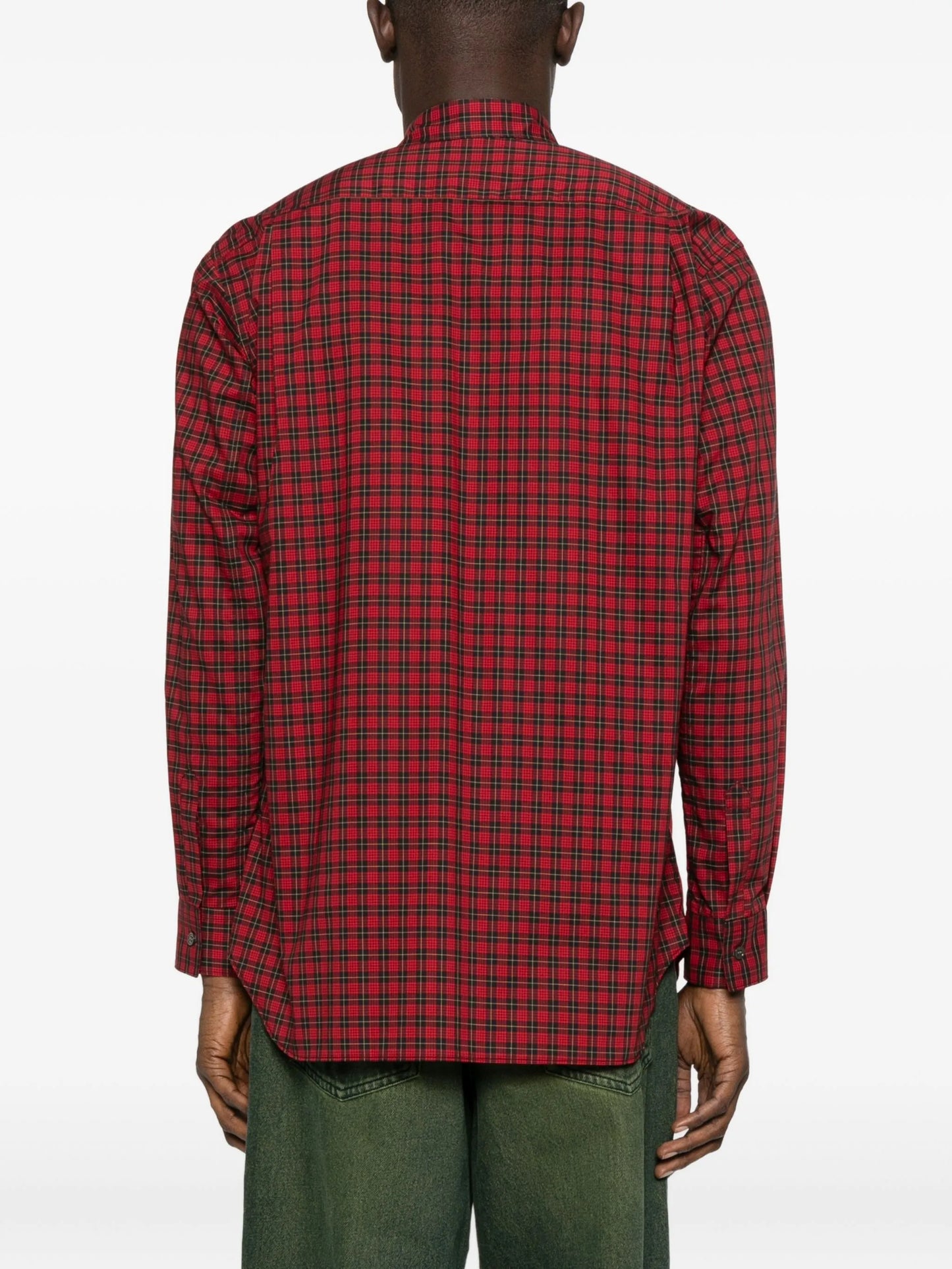 patchwork plaid shirt