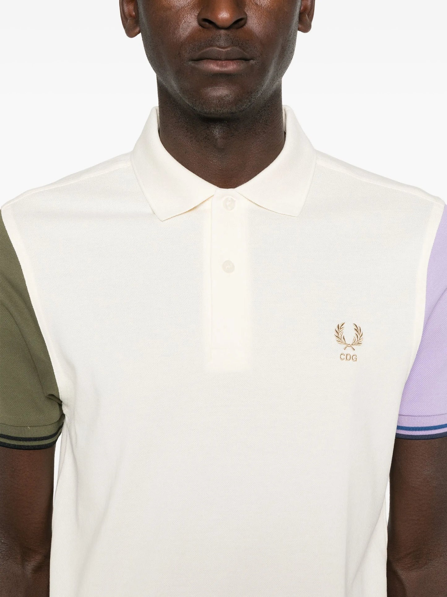 x Fred Perry colour-block short-sleeve polo shirt